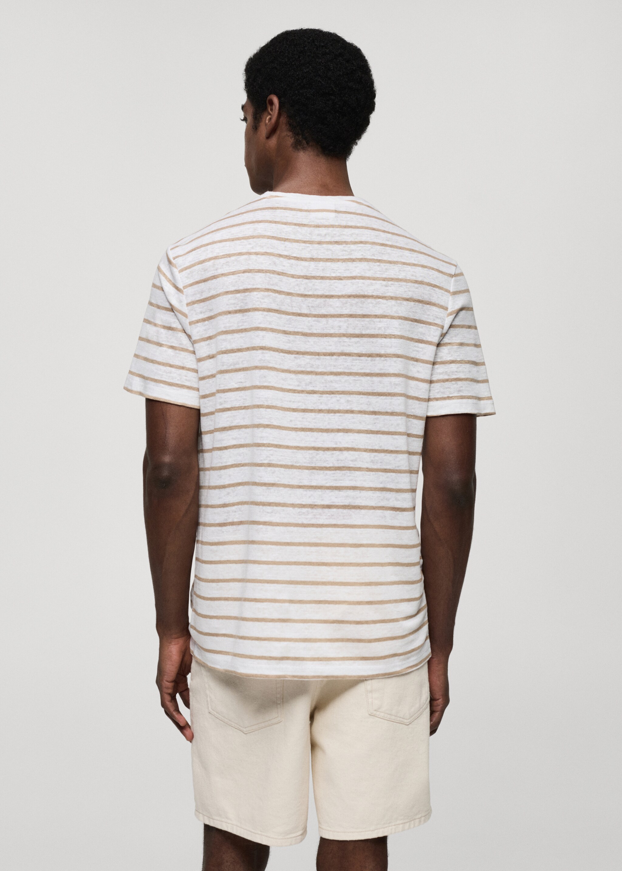 100% linen striped t-shirt - Reverse of the article