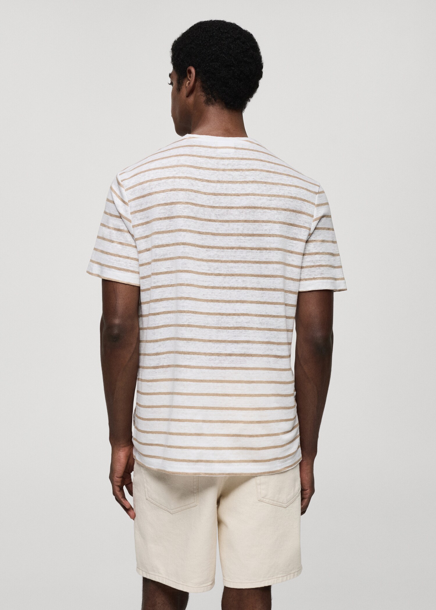 T-shirt 100 % lin rayures - Verso de l’article