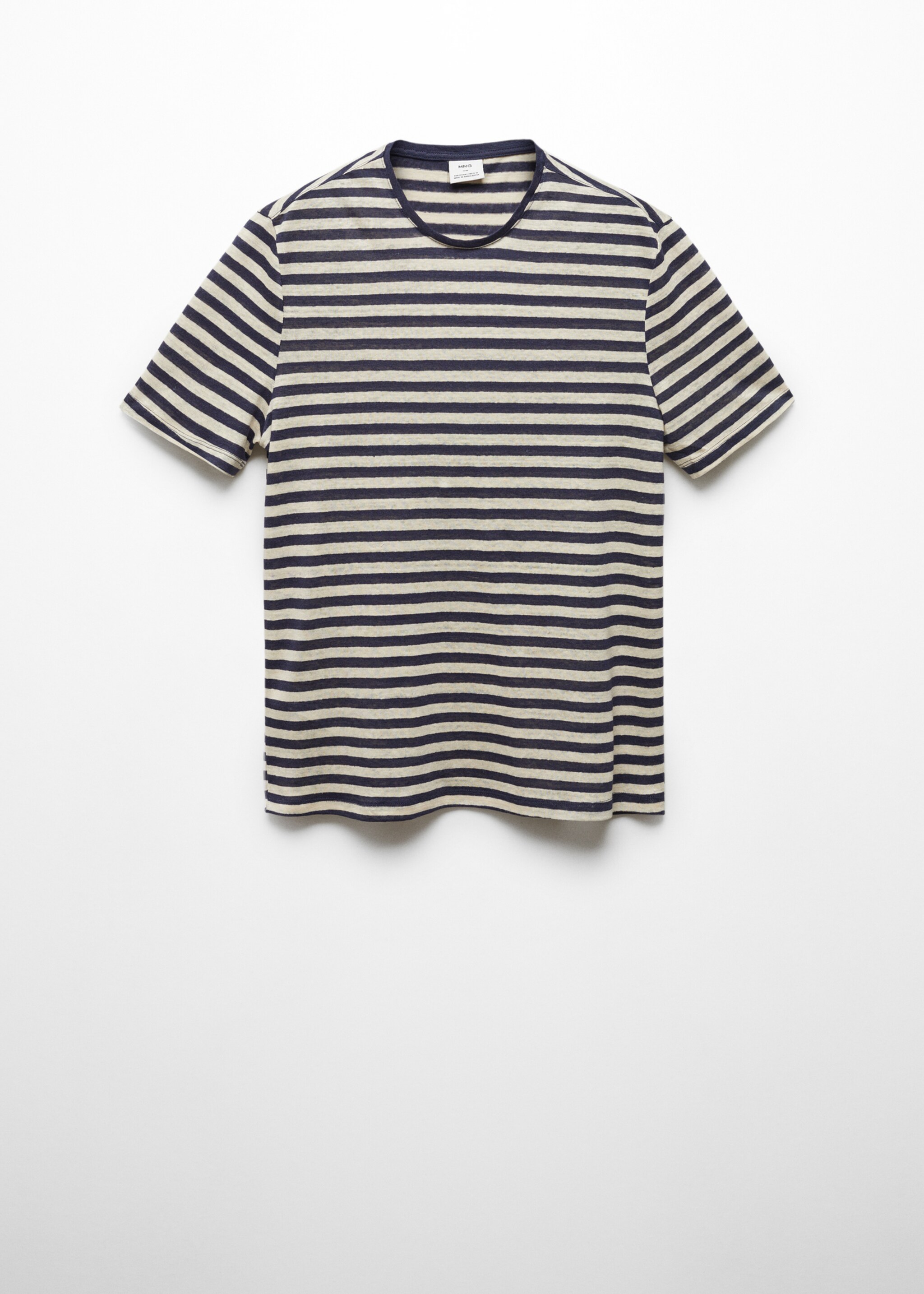 Randig t-shirt 100 % linne - Artikel utan modell