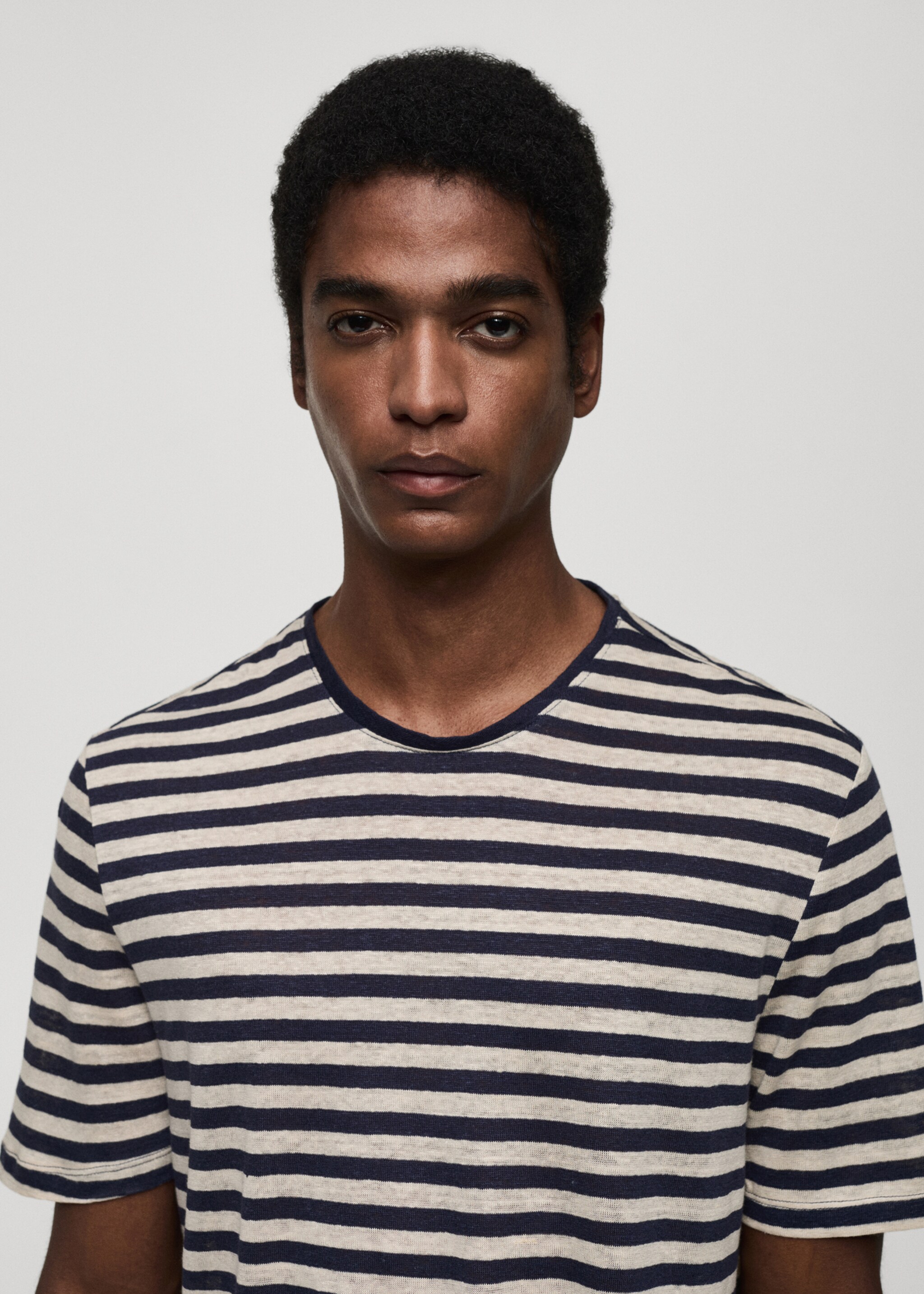 Randig t-shirt 100 % linne - Detaljer om artikeln 1
