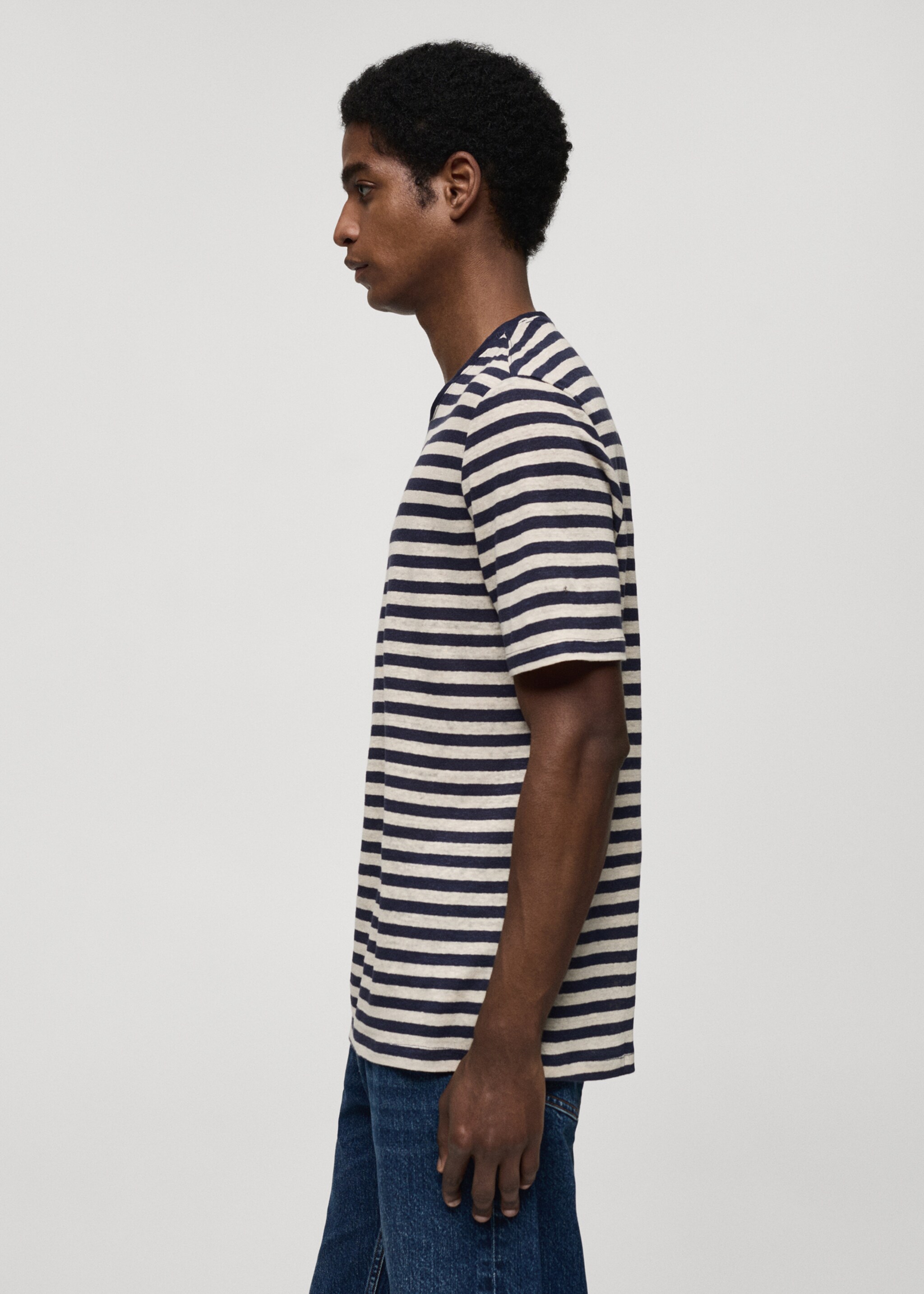 Randig t-shirt 100 % linne - Detaljer om artikeln 2