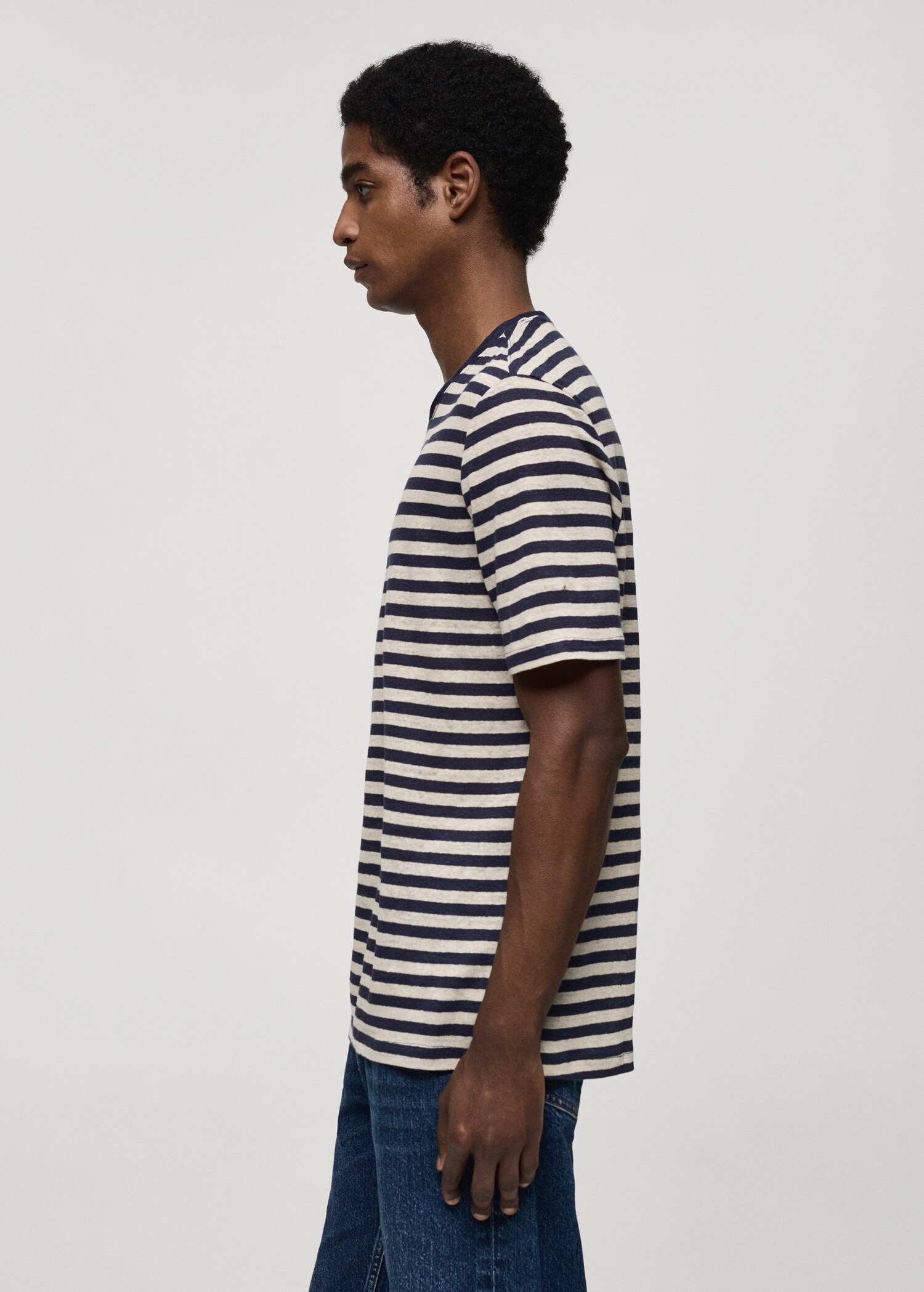 T-shirt 100 % lin rayures - Détail de l'article 2