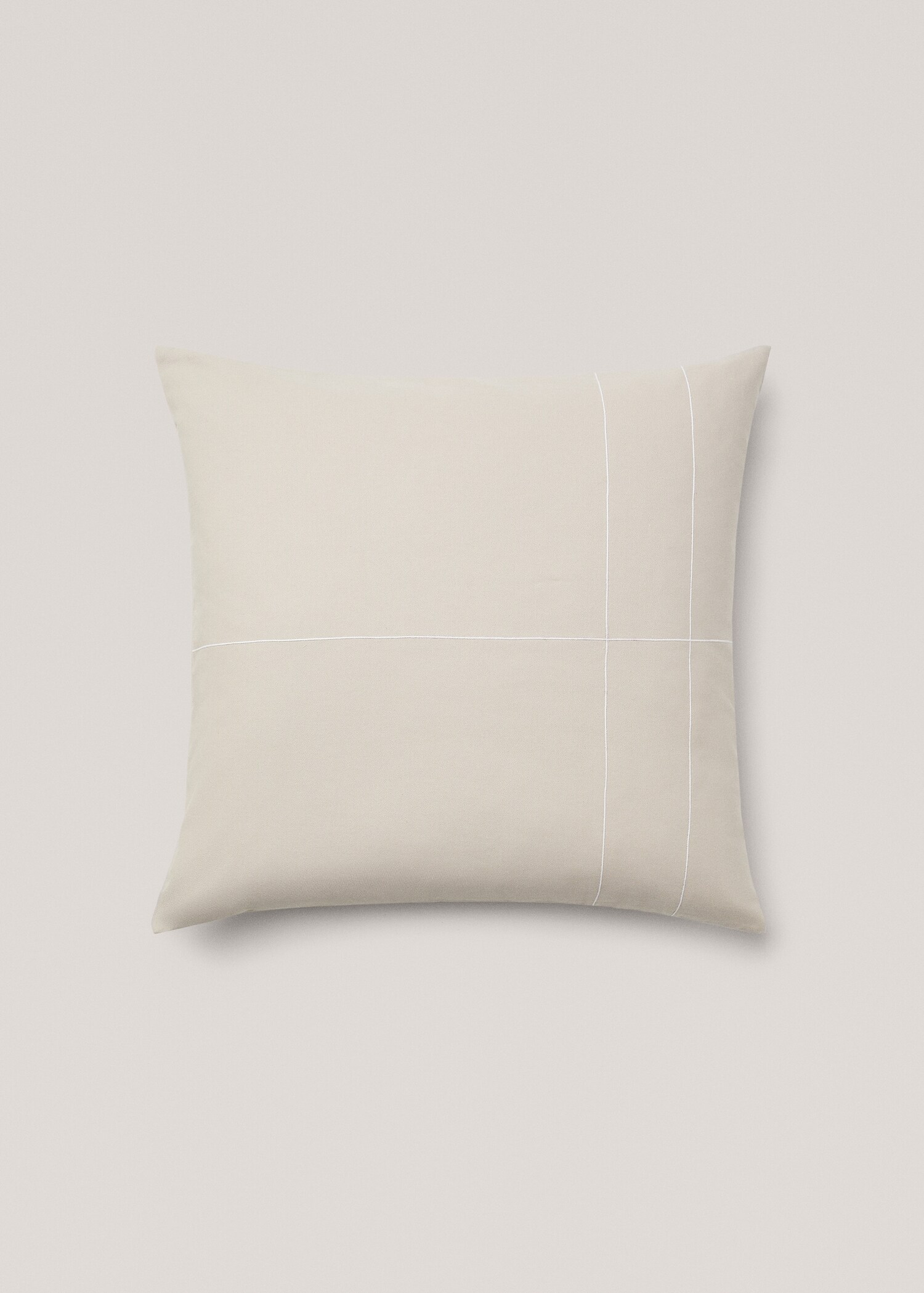 Funda de coixí cotó línies brodades 60x60cm - Article sense model