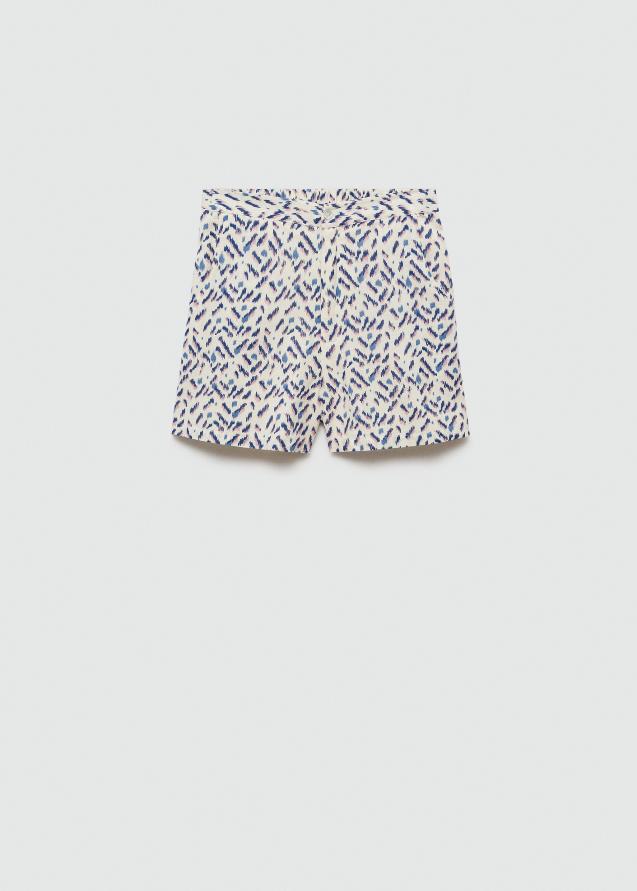 Gemusterte Leinenshorts - Artikel ohne Model