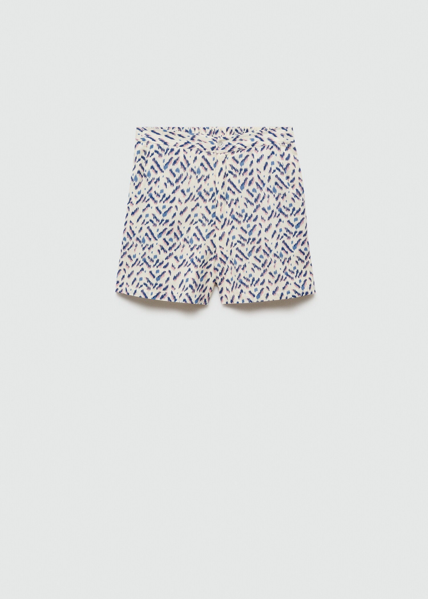 Gemusterte Leinenshorts - Artikel ohne Model