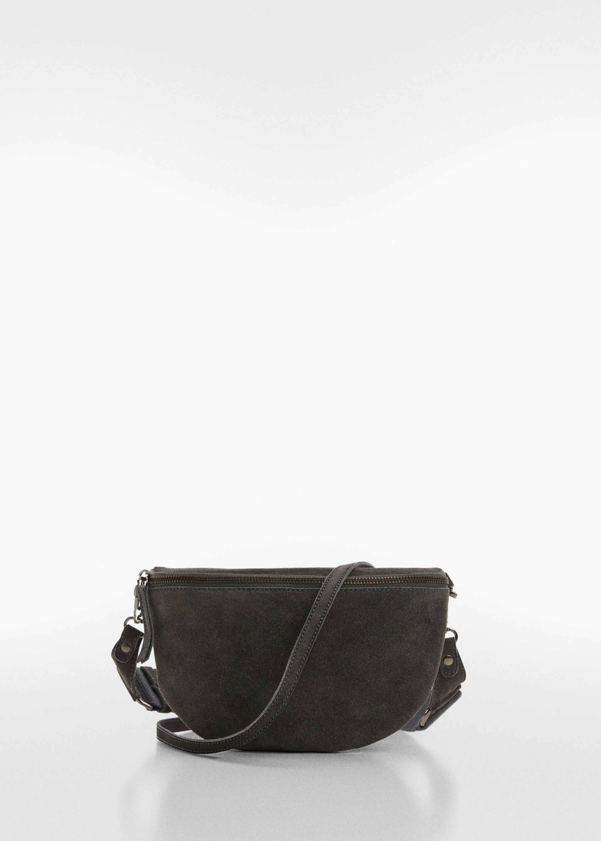 Leather shoulder bag - Article without model, Charcoal. Ref: 67046015-00.