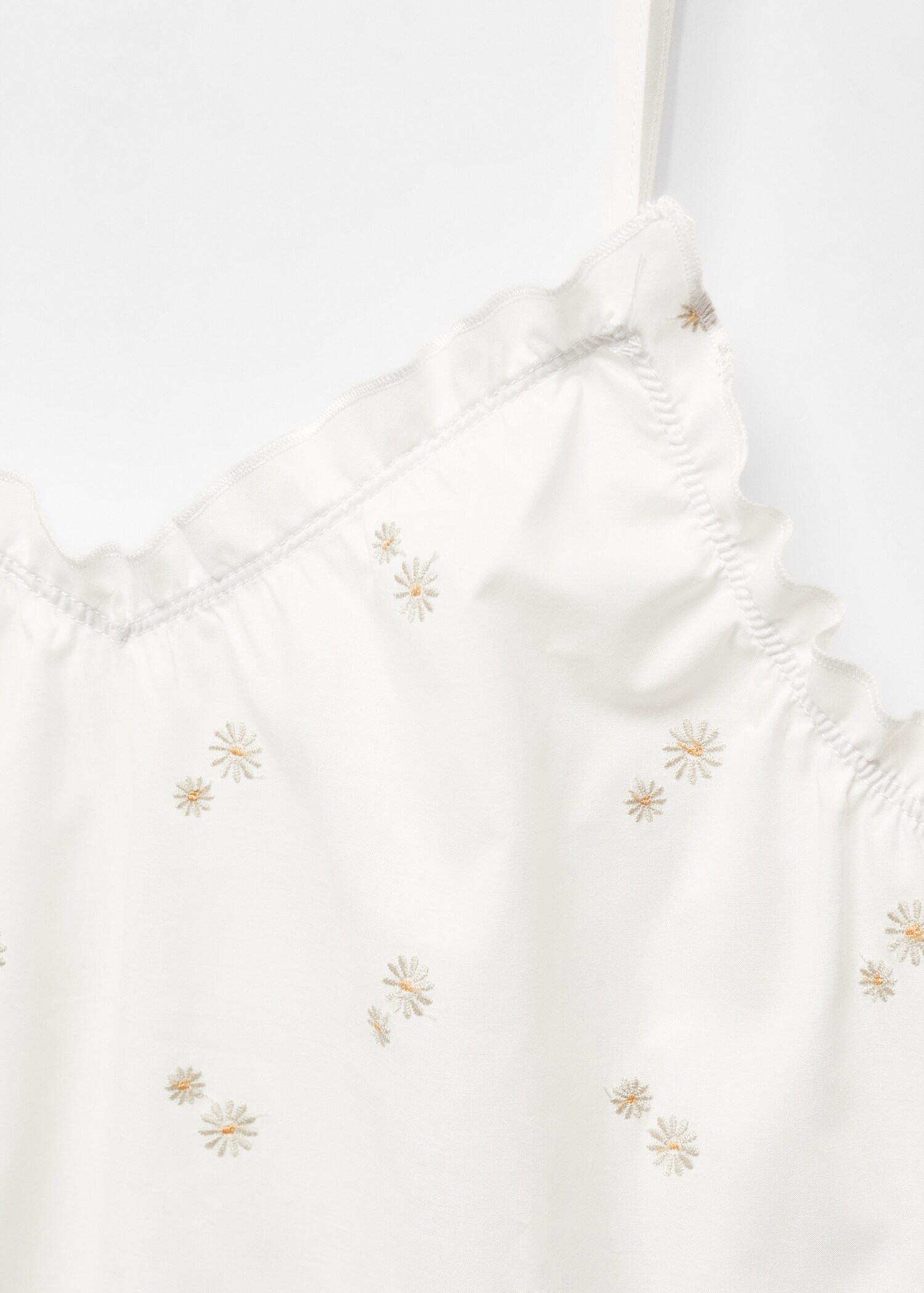 Camicia da notte cotone ricamo floreale - Dettaglio dell'articolo 8