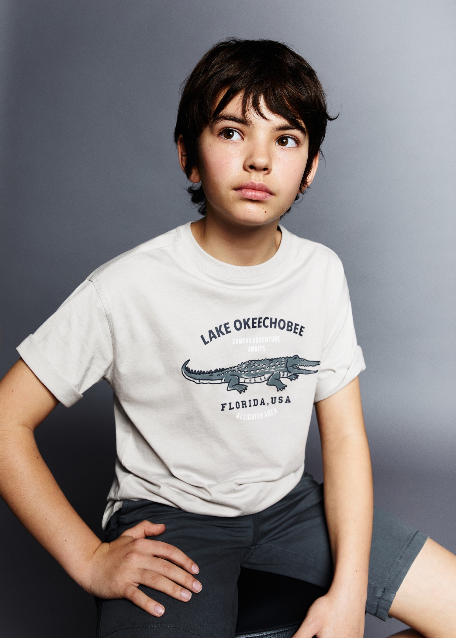 Camiseta estampada algodón - Plano medio