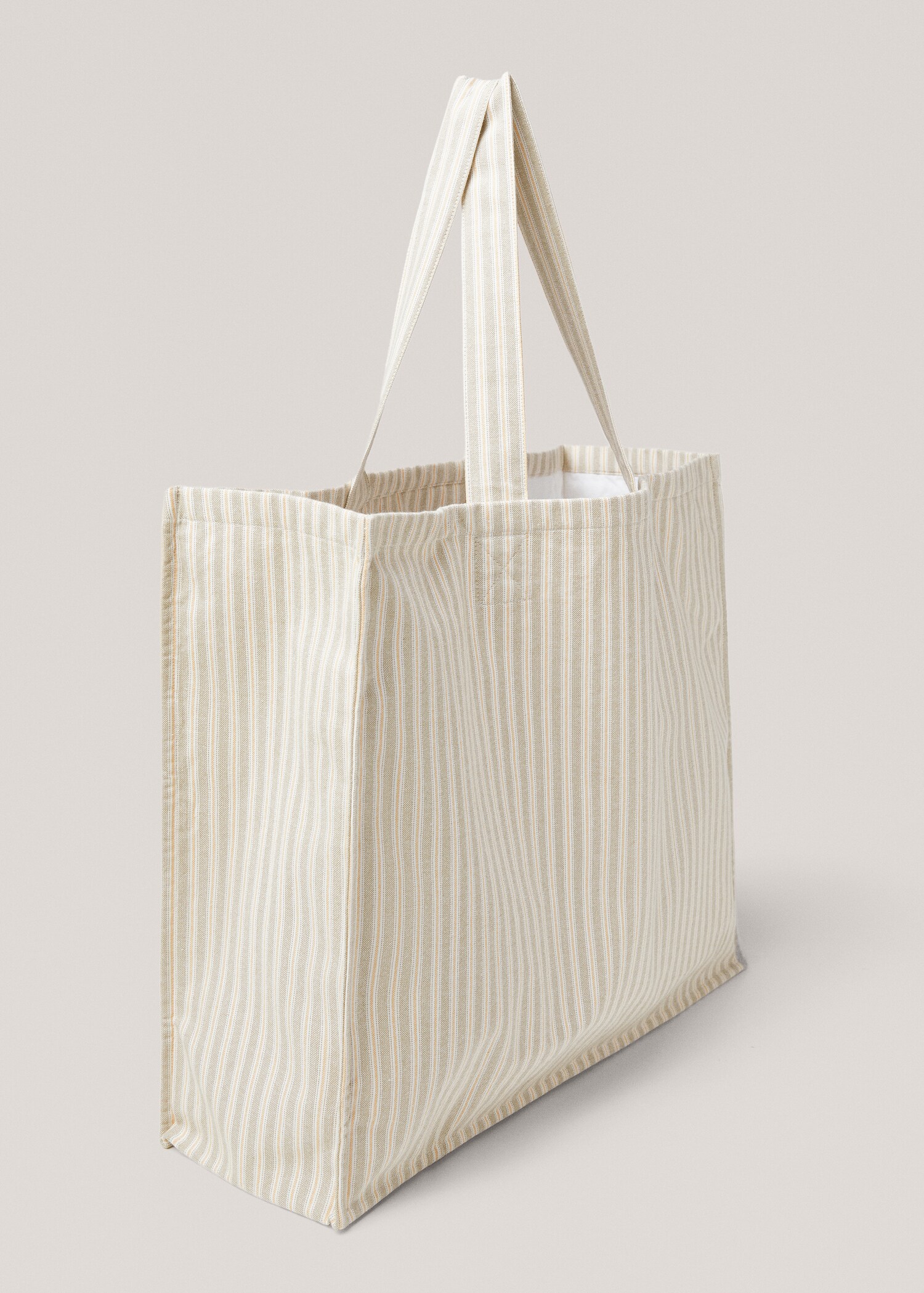 Striped cotton tote bag - Details of the article 1