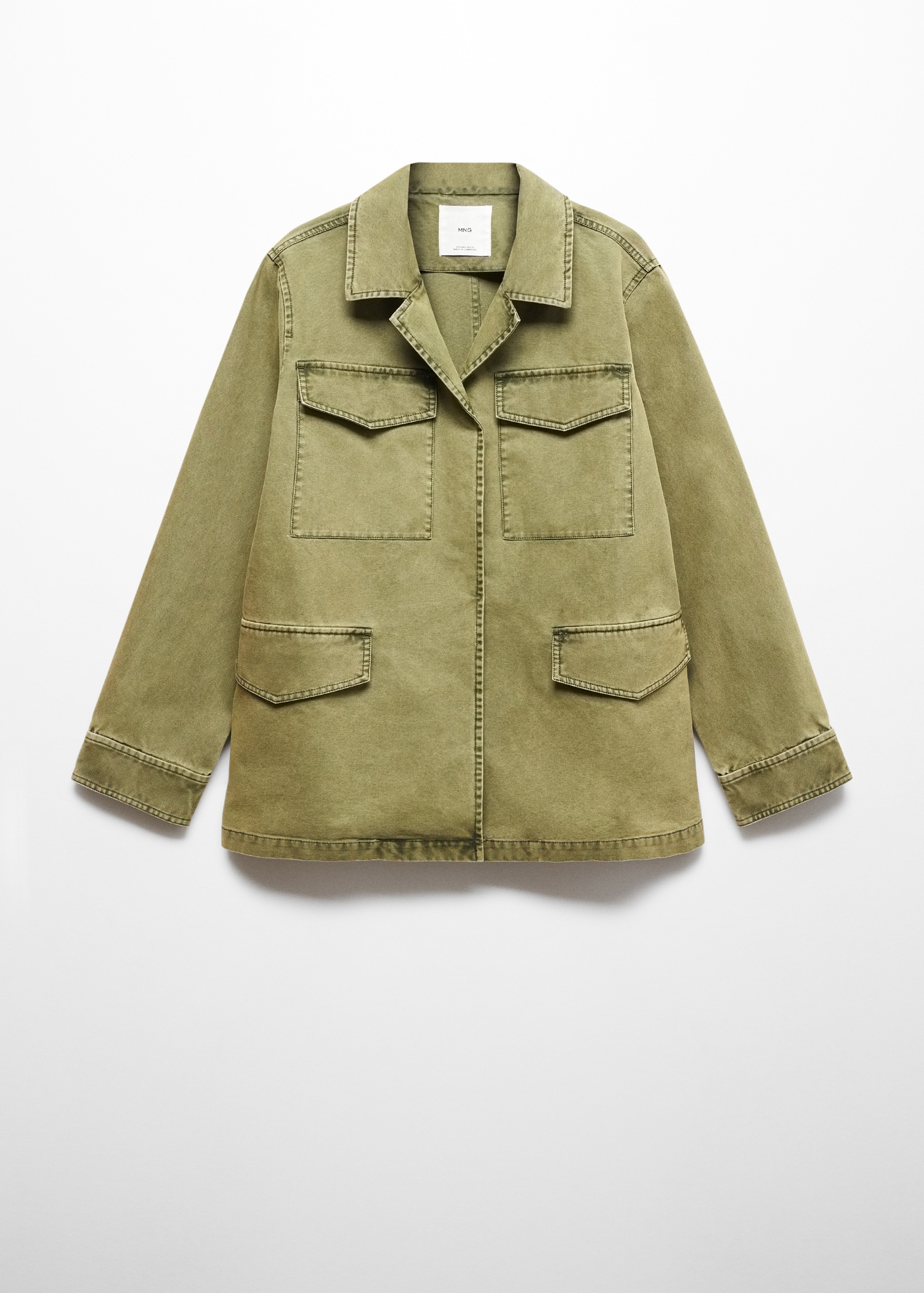 Sobrecamisa algodón bolsillos - Main Image