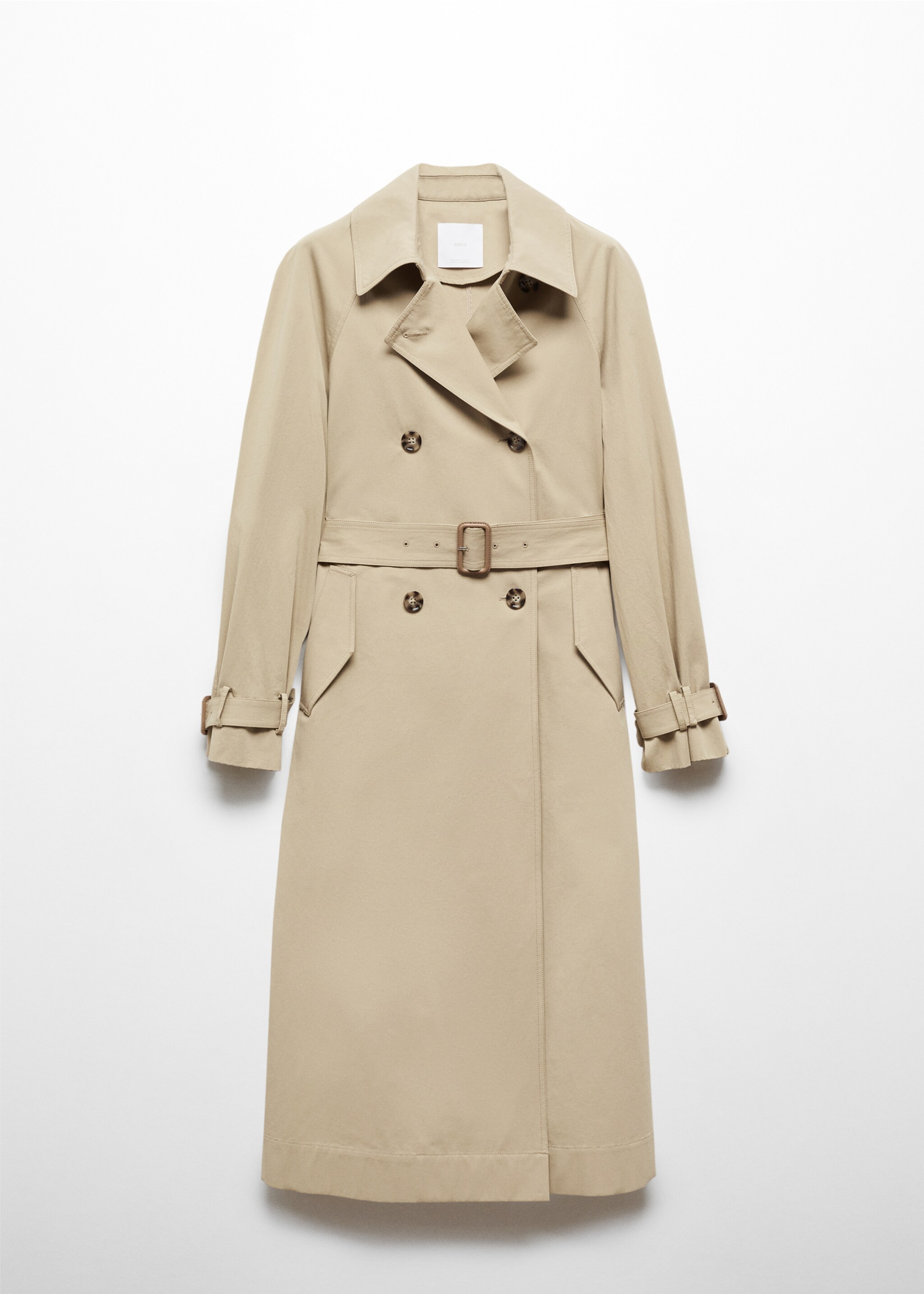 Double-breasted cotton trench coat - Article without model