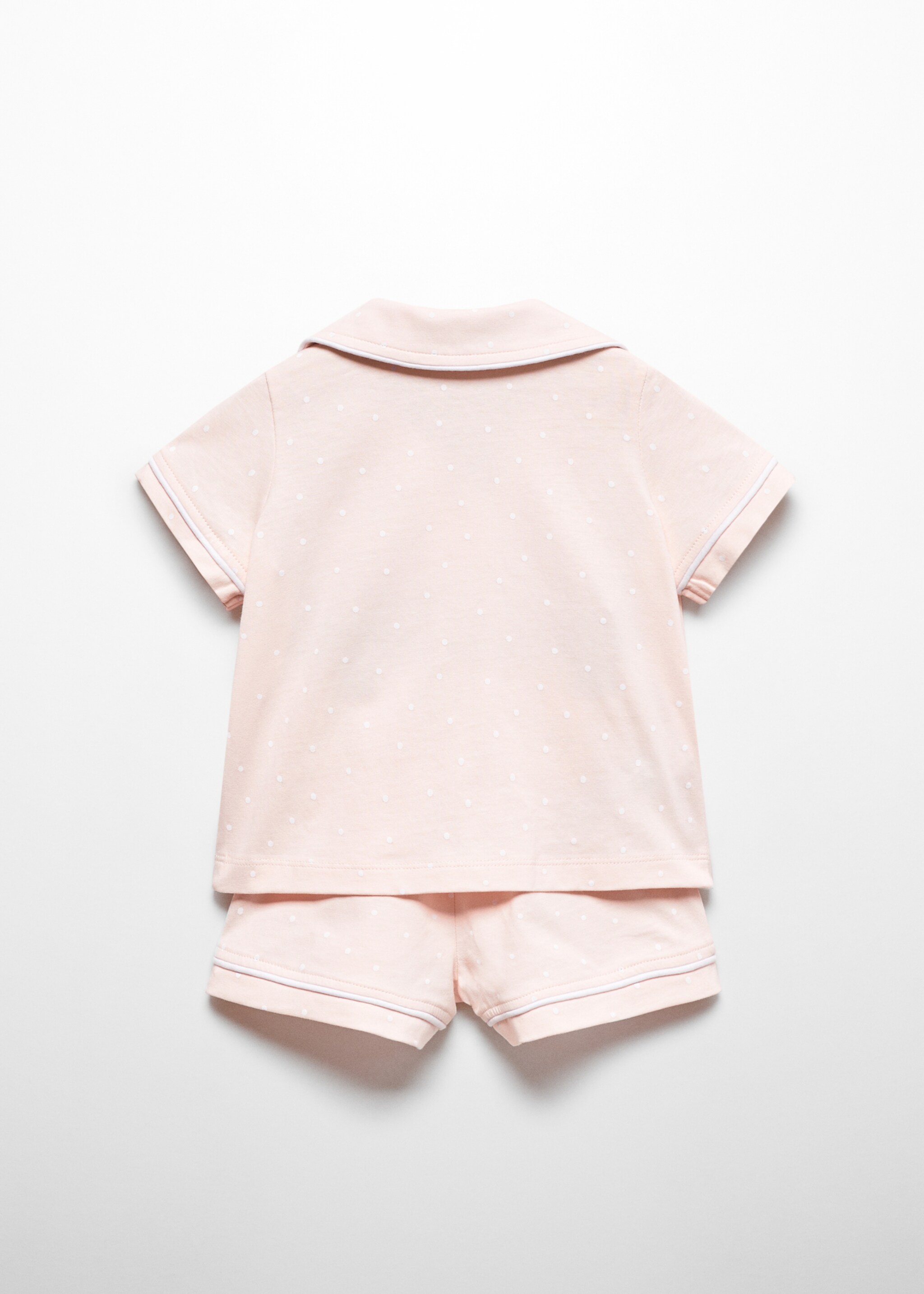 Kurzer Pyjama mit Polka Dots - Rückseite des Artikels
