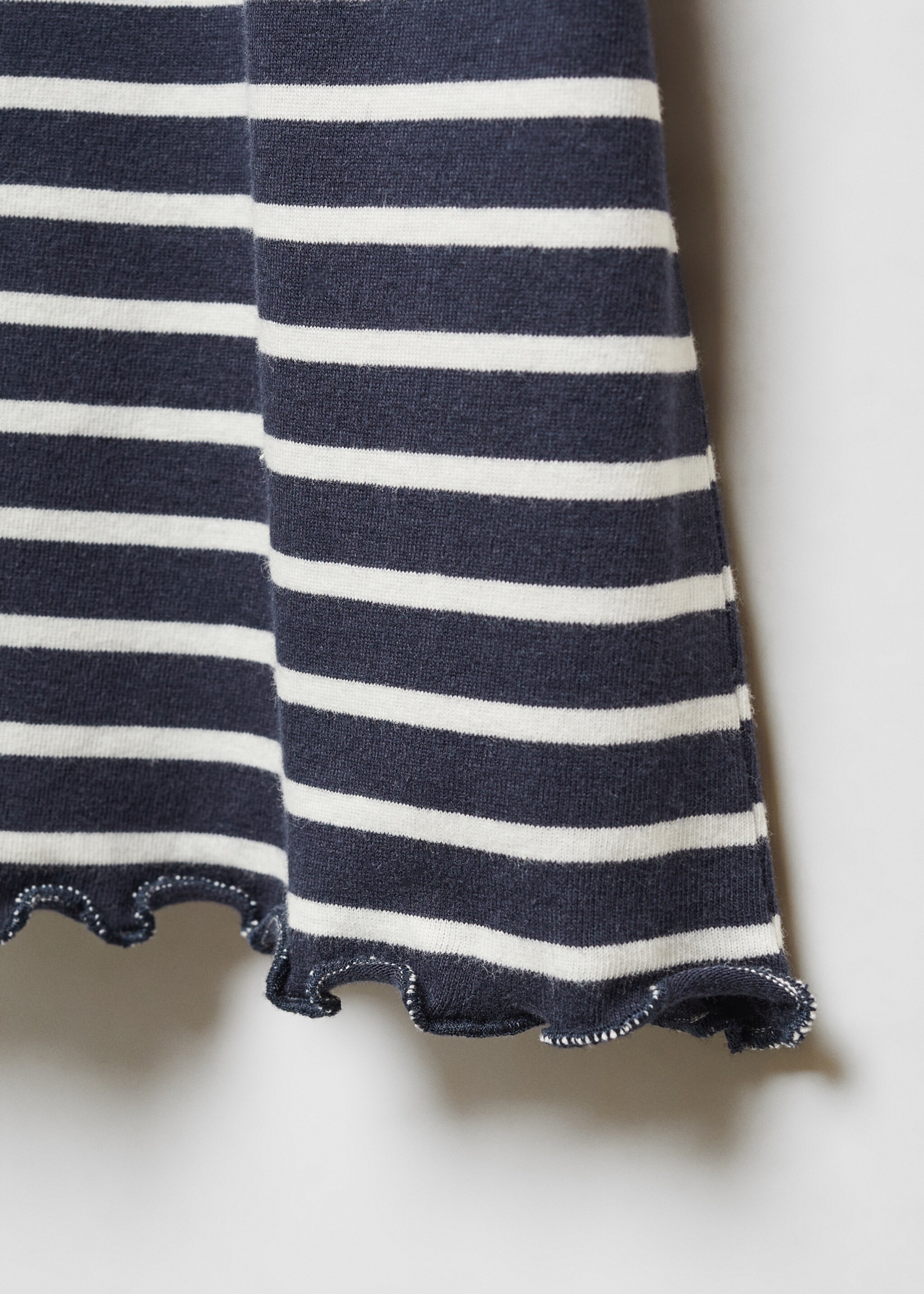 Striped cotton T-shirt - Details of the article 8, Dark Navy. Ref: 67046326-00.