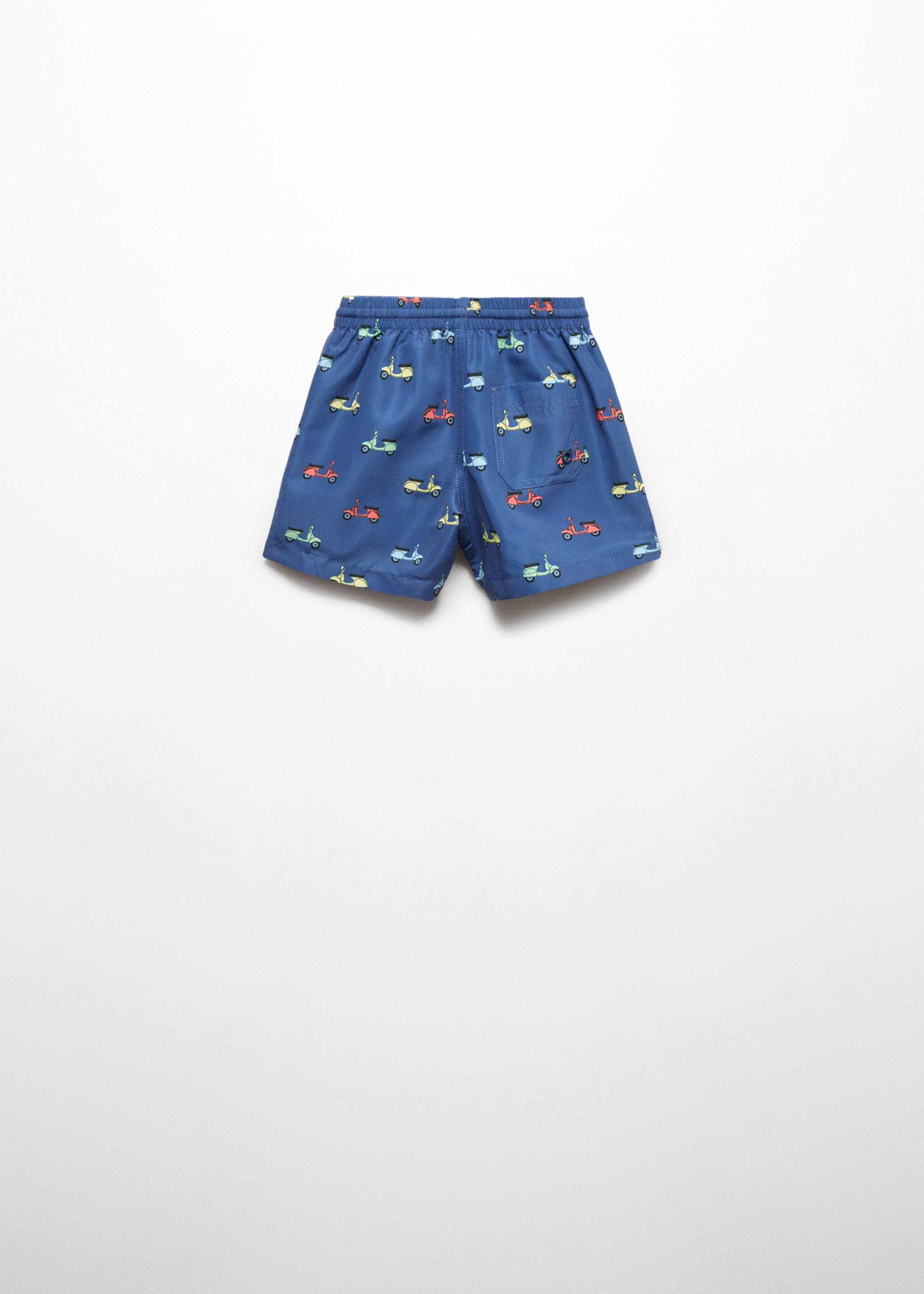 Scooter print swimming trunk - Reverse of the article