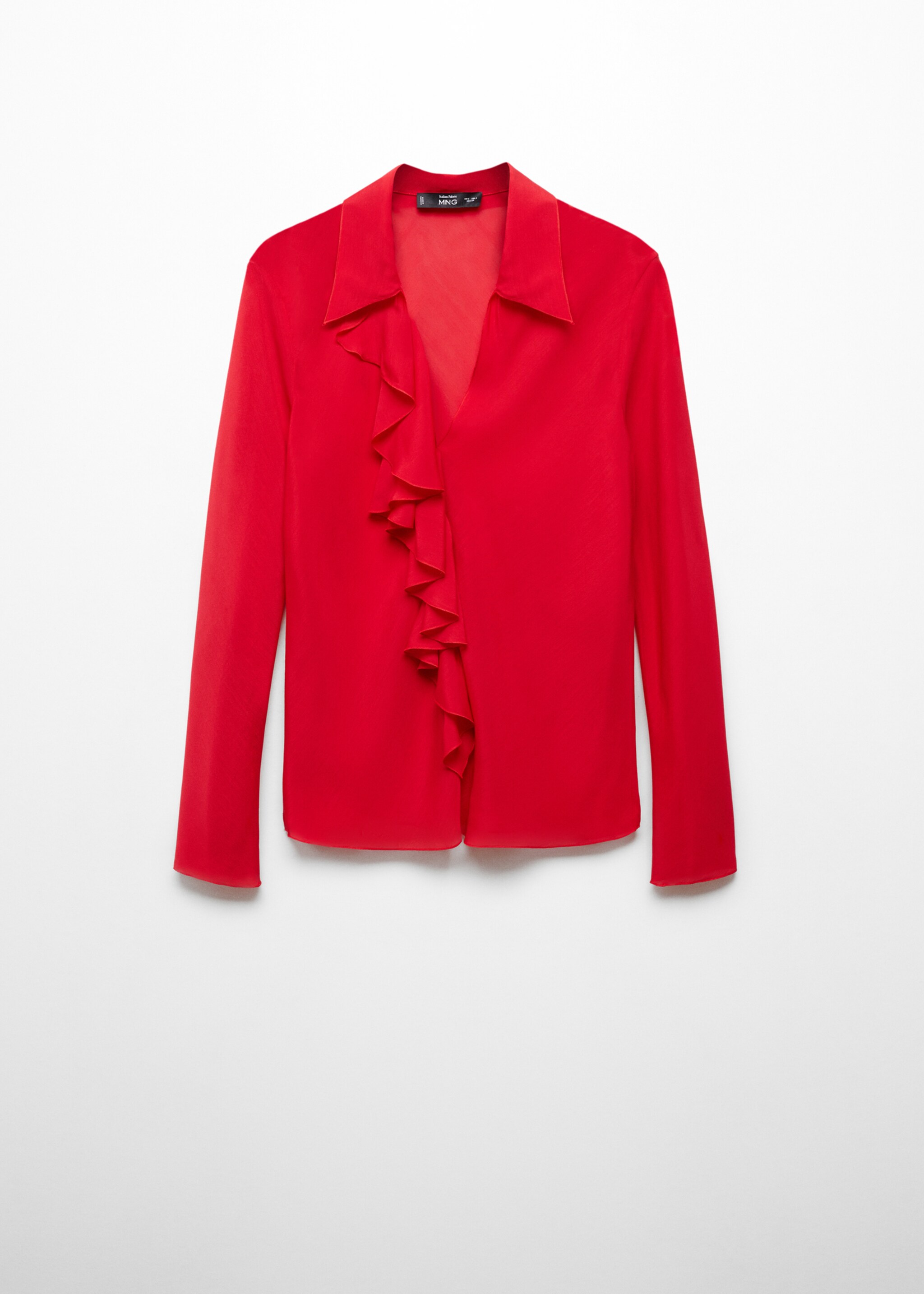 V-neck ruffled blouse - Article without model