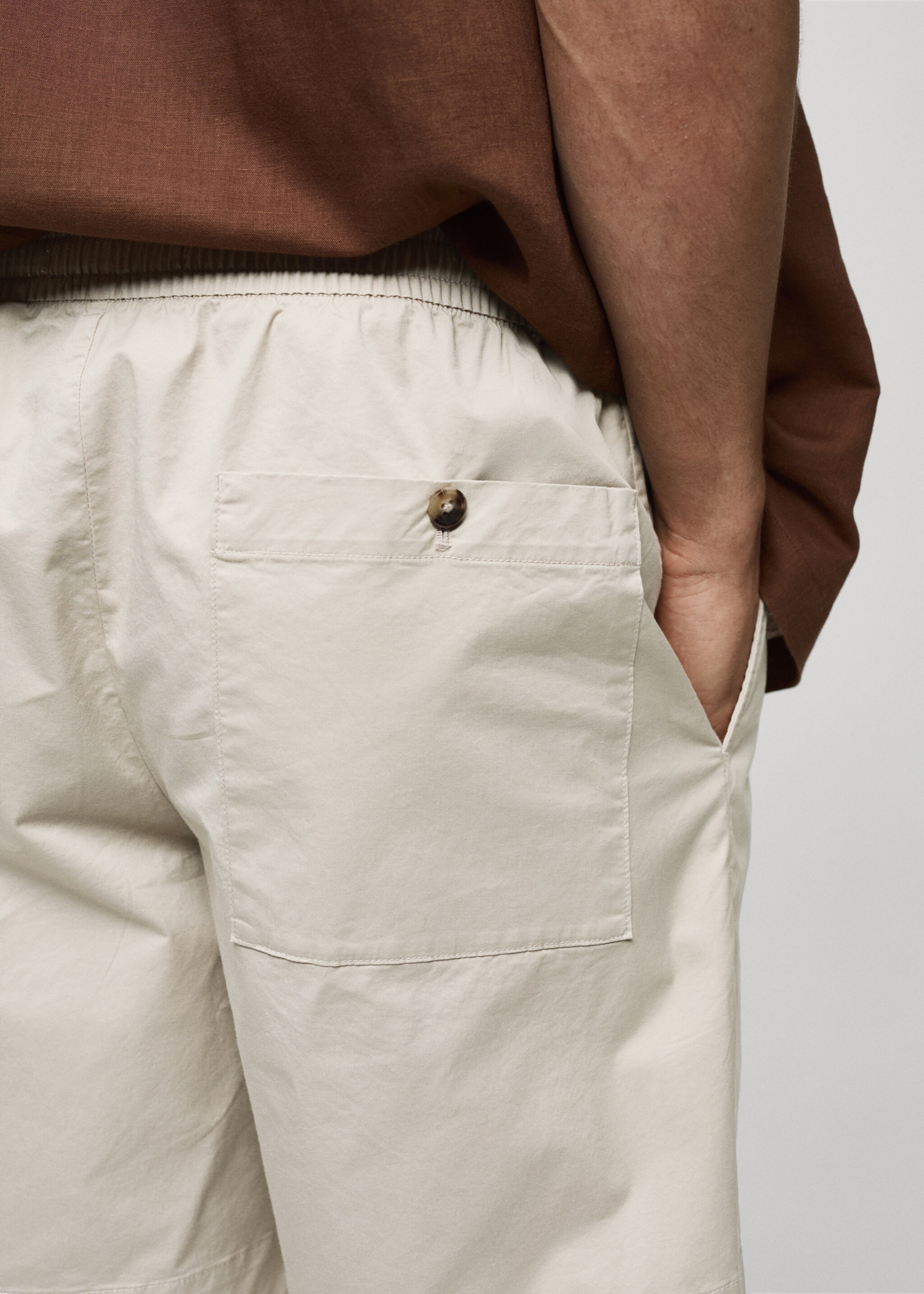Slim fit cotton Bermuda shorts - Details of the article 6