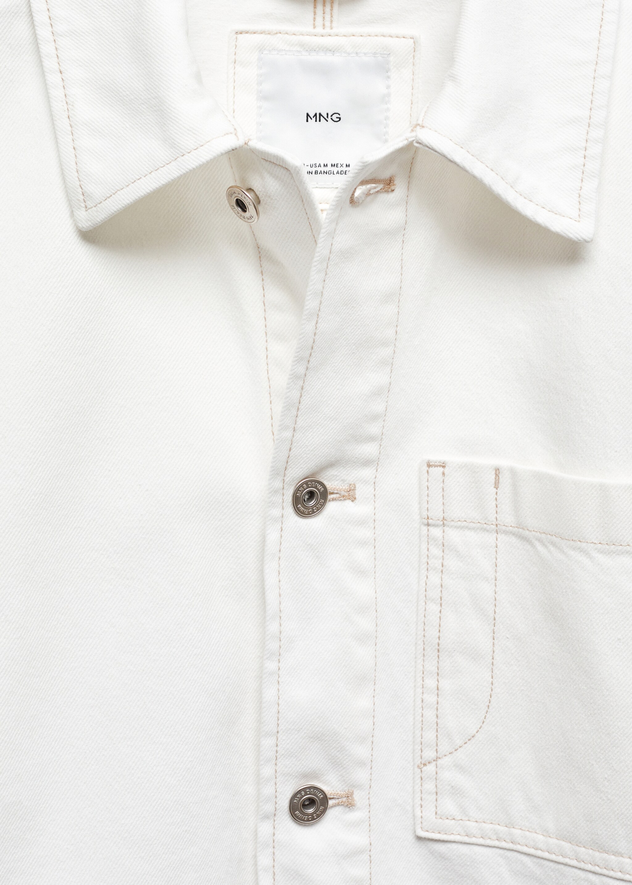Sobrecamisa de 100% algodão com bolso - Pormenor do artigo 8