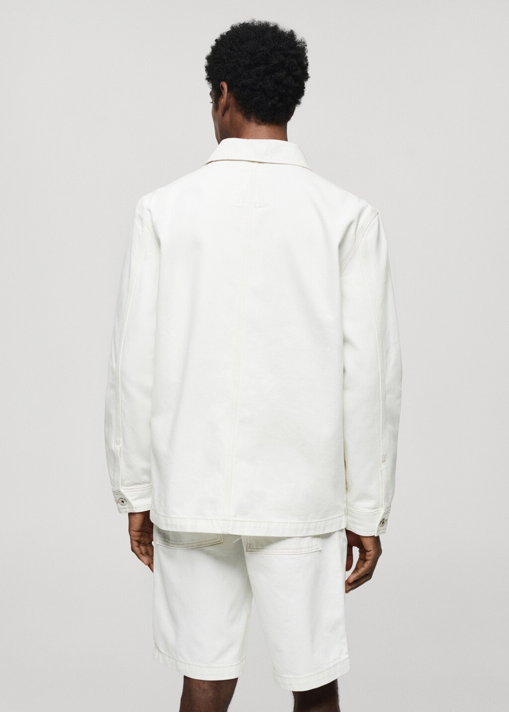 100% cotton overshirt with pocket - Men | MANGO OUTLET USA