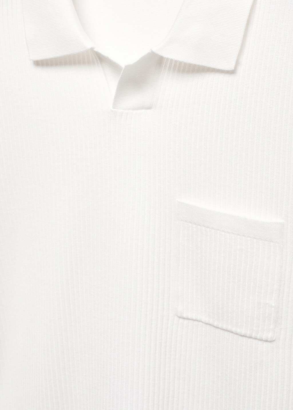 トップス Ribbed jersey polo shirt Short-sleeved ribbed polo shirt - Men | MANGO OUTLET USA