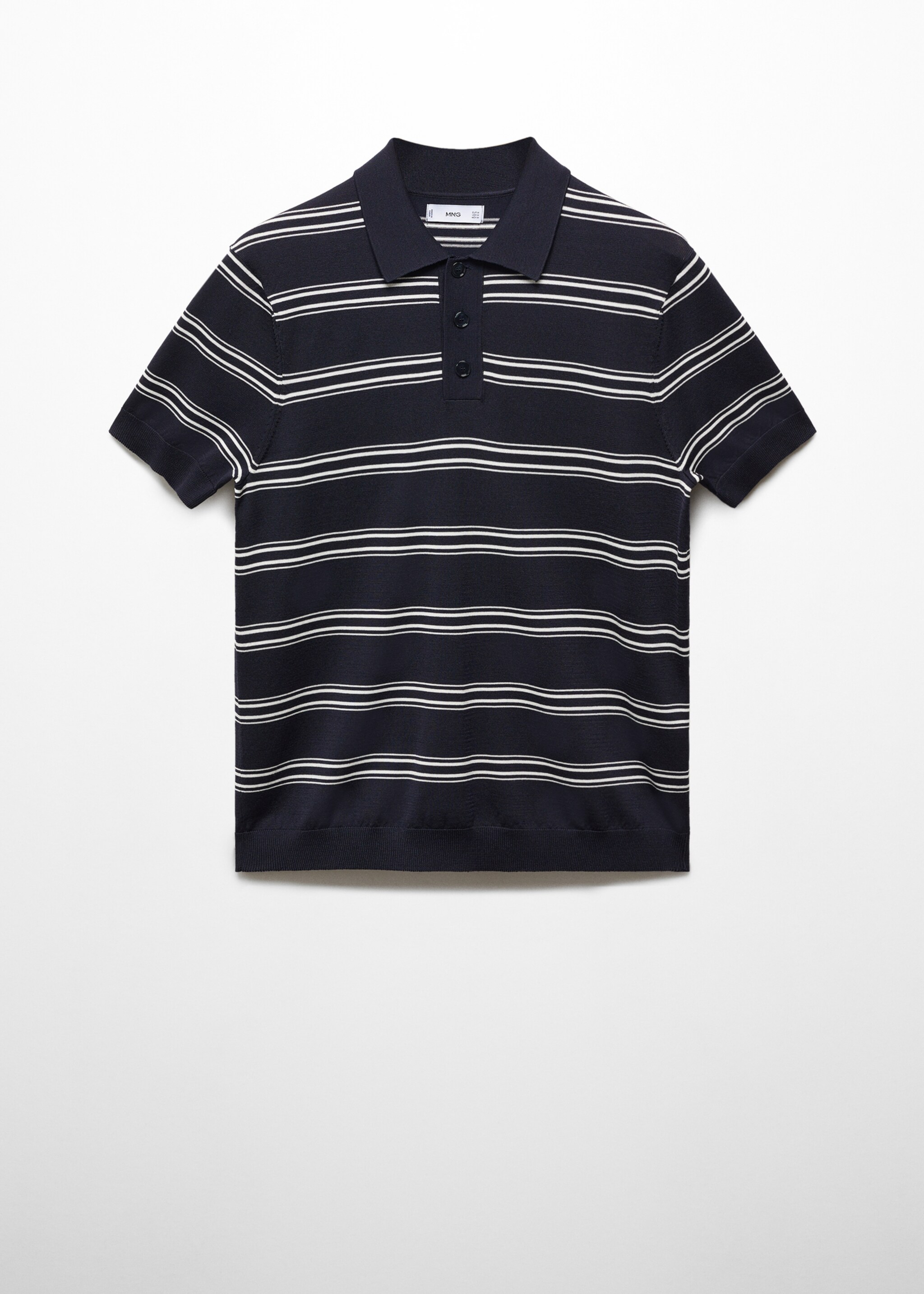 Striped jersey polo shirt - Article without model