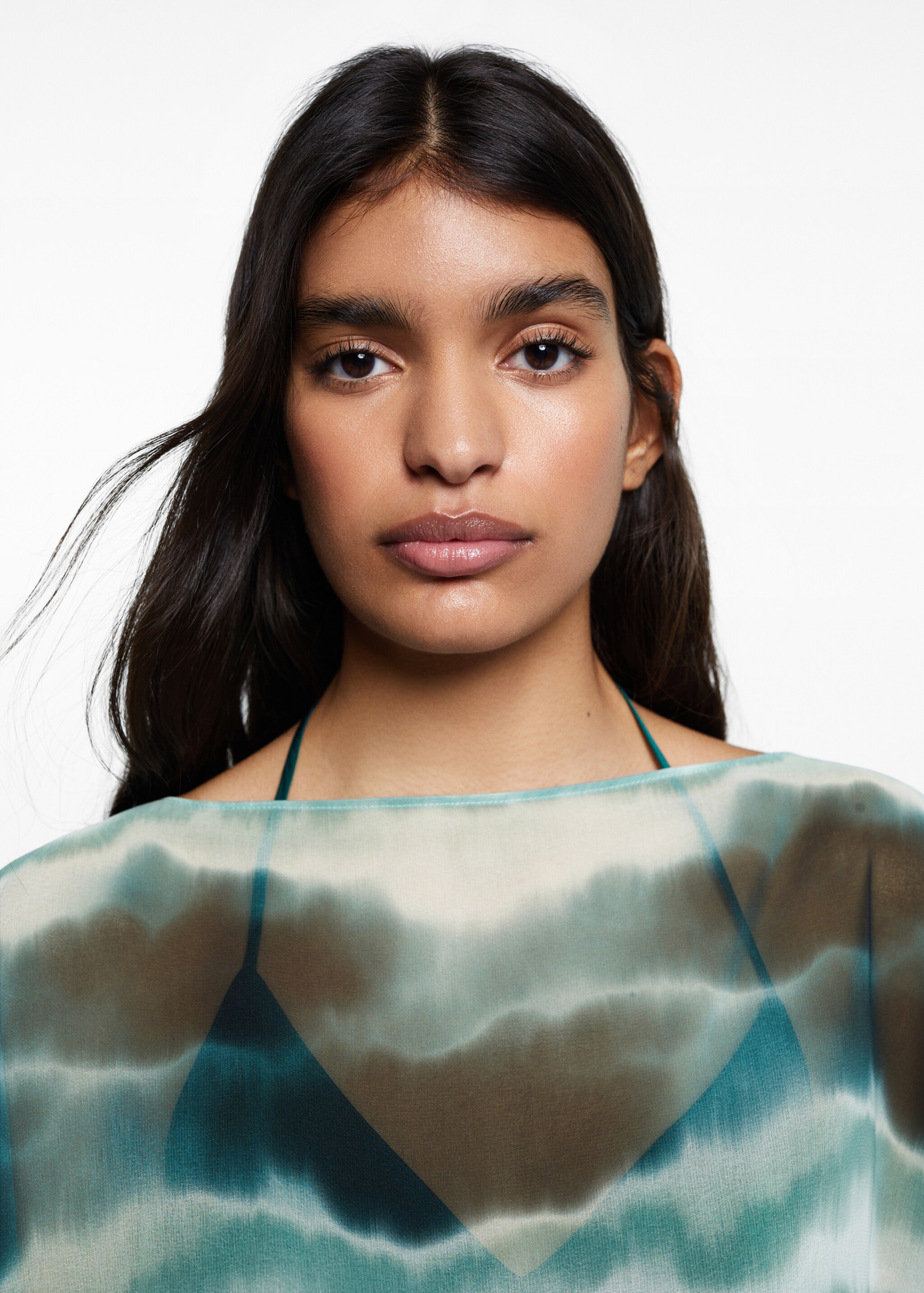 Tie-dye cape blouse - Details of the article 4