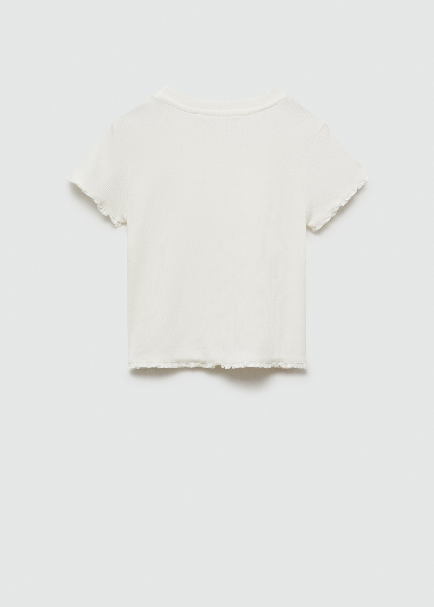 T-shirt manches courtes maille côtelée - Verso de l’article