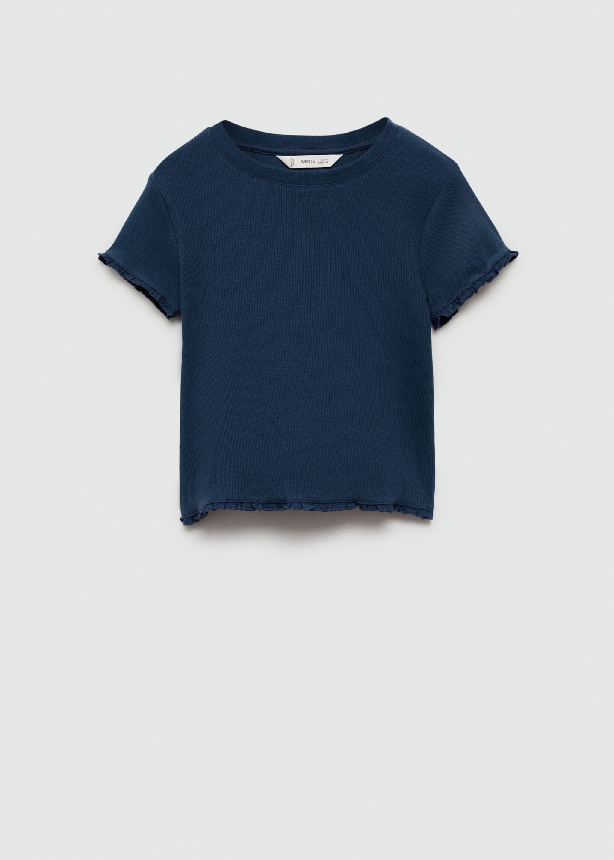 Geripptes Kurzarm-T-Shirt - Artikel ohne Model