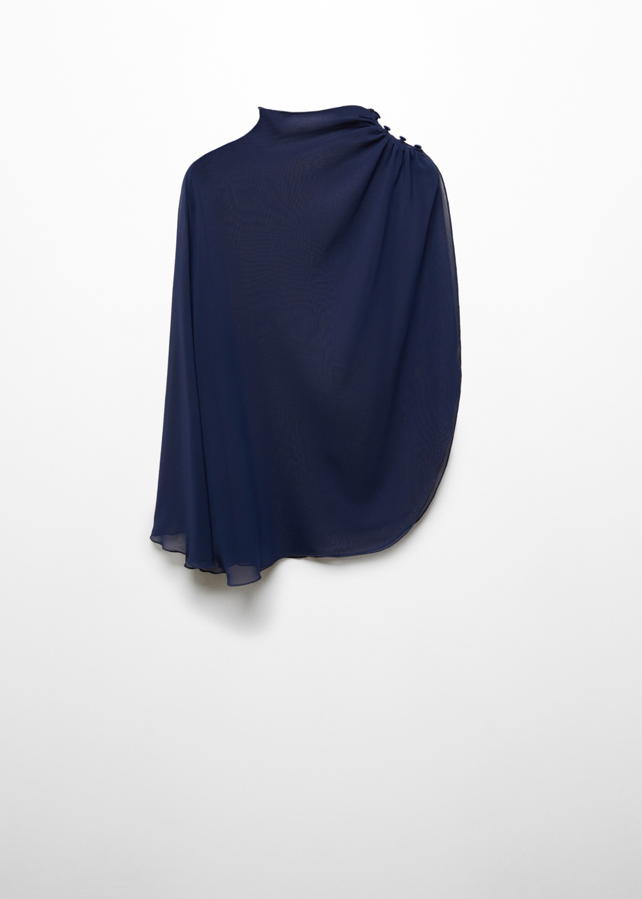 Soepelvallende cape-blouse - Artikel zonder model