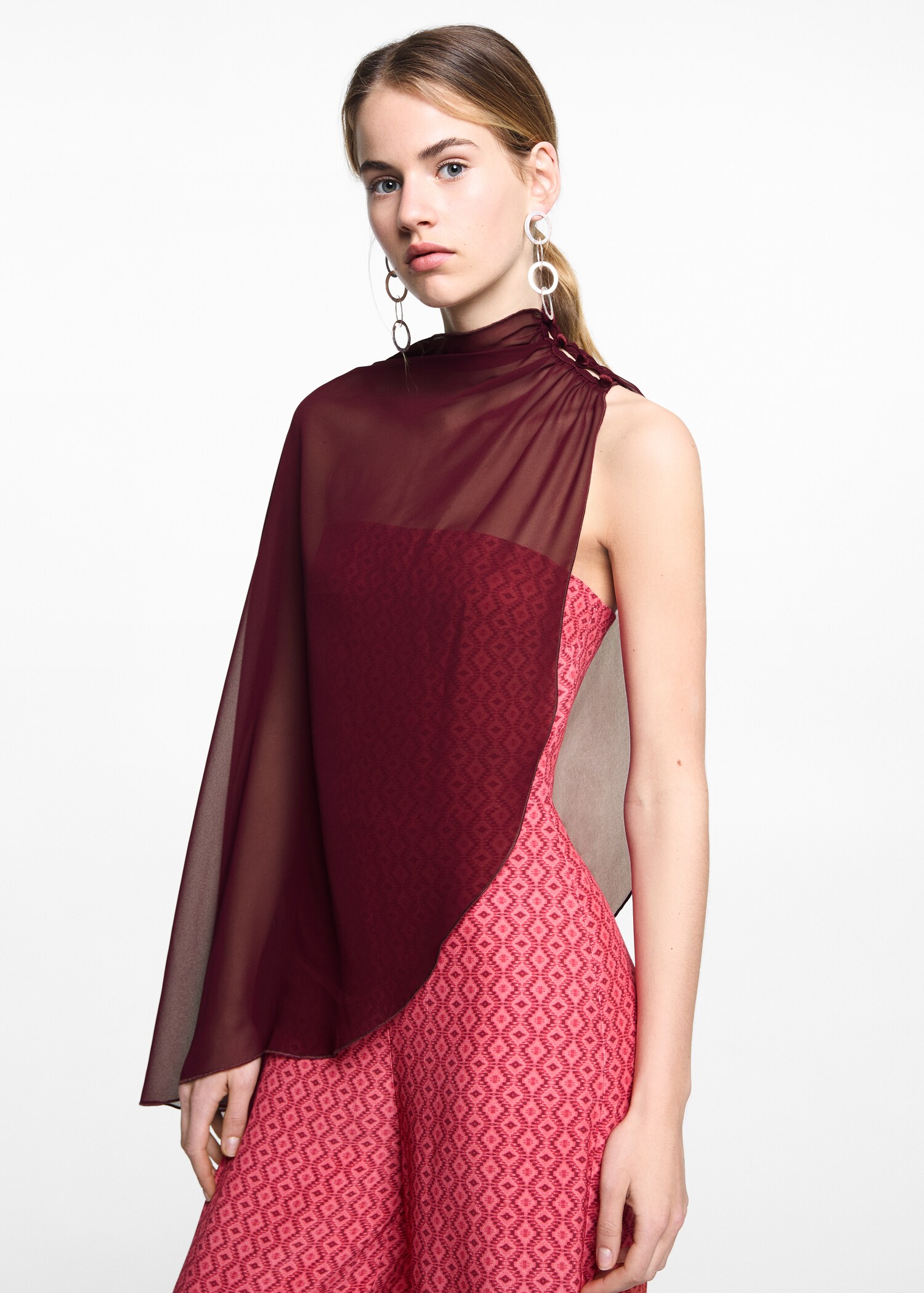 Flowing cape blouse - Medium plane