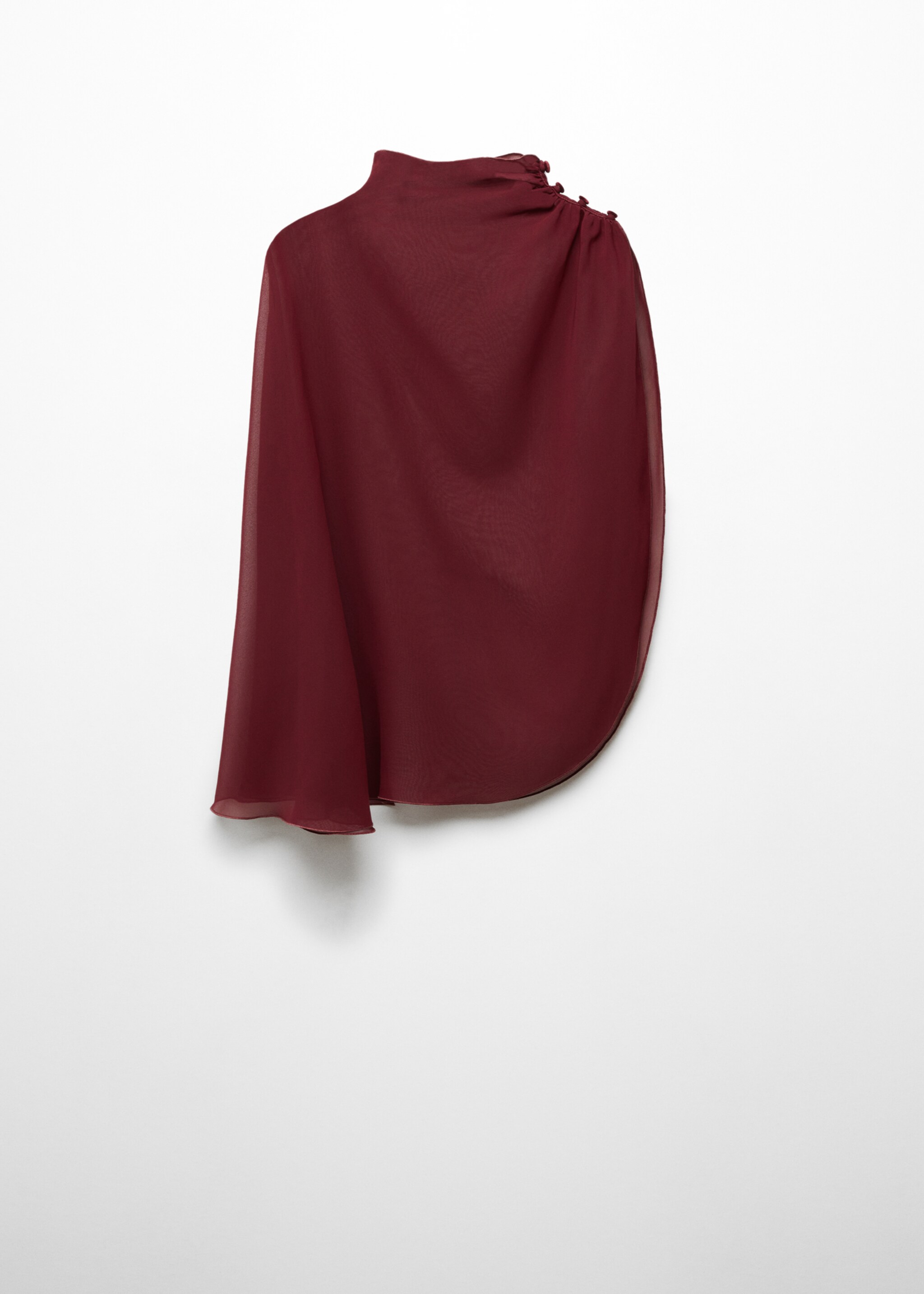 Soepelvallende cape-blouse - Artikel zonder model