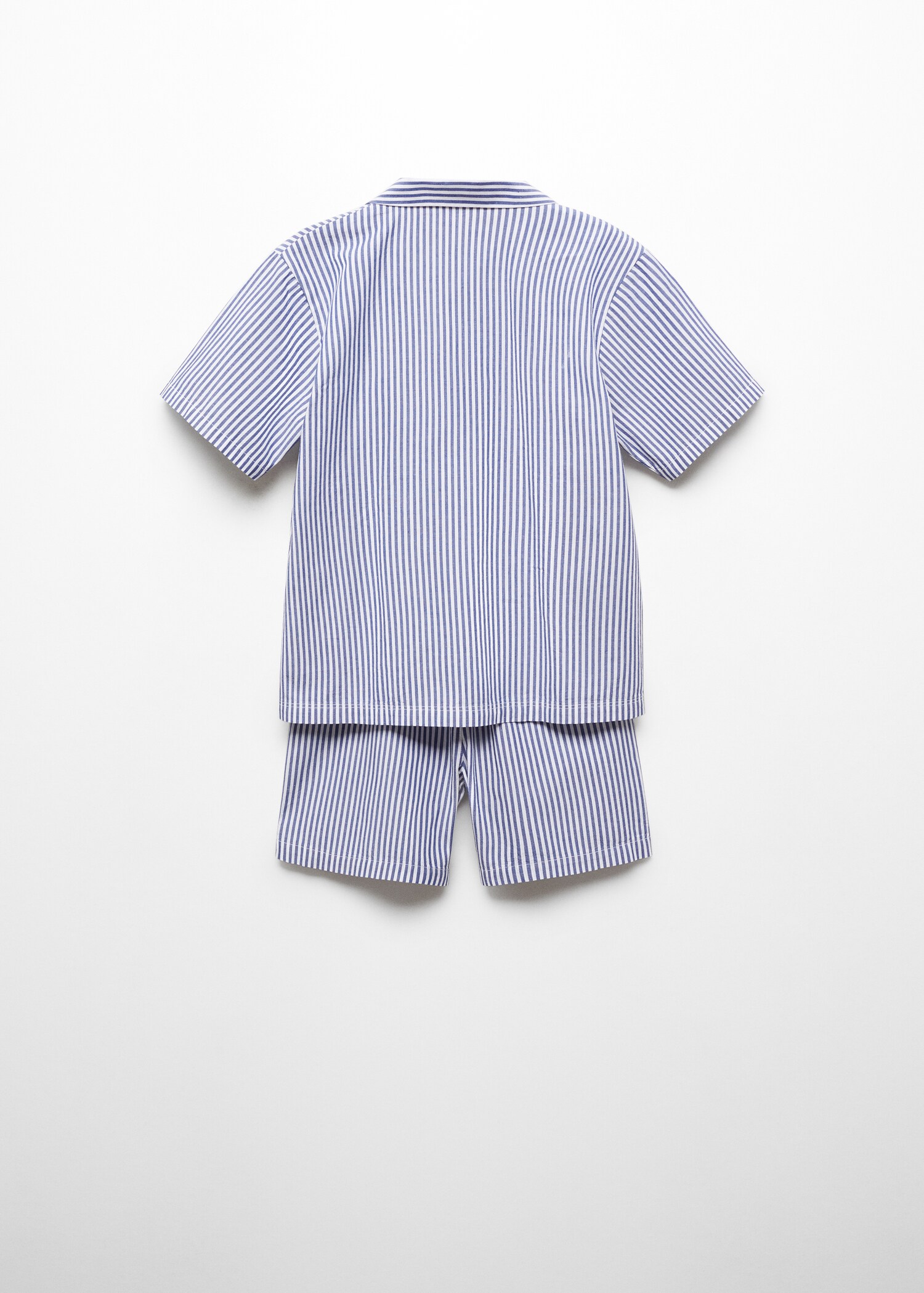 Pijama scurtă din bumbac cu dungi - Spatele articolului