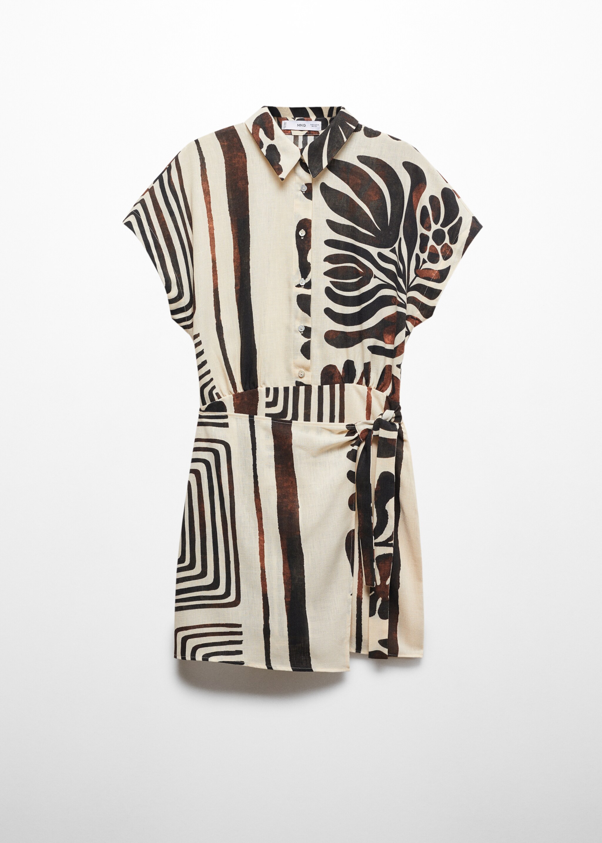 Printed cross shirt dress - Article without model