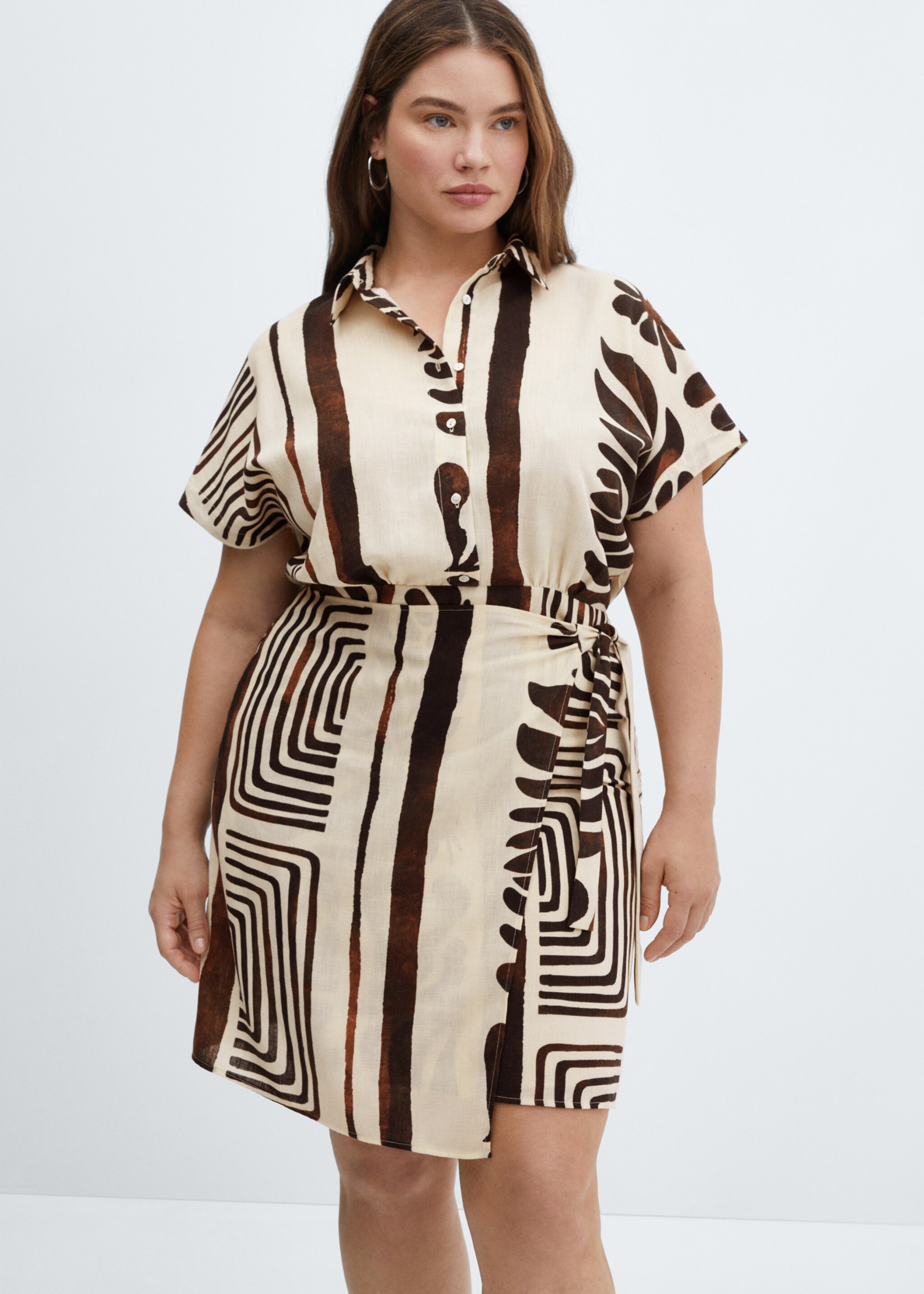 Printed cross shirt dress - Details of the article 5
