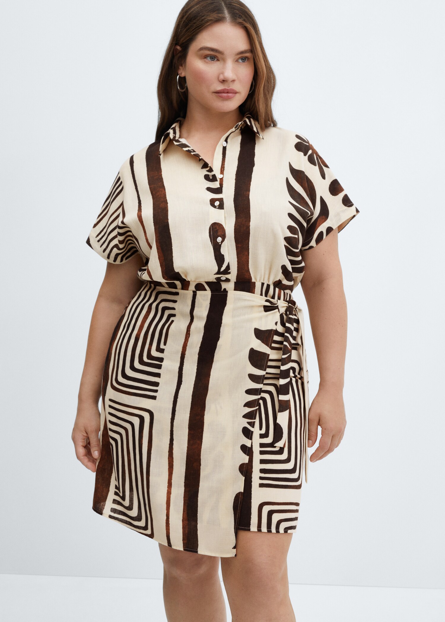 Vestit camiser creuat estampat - Detall de l'article 5