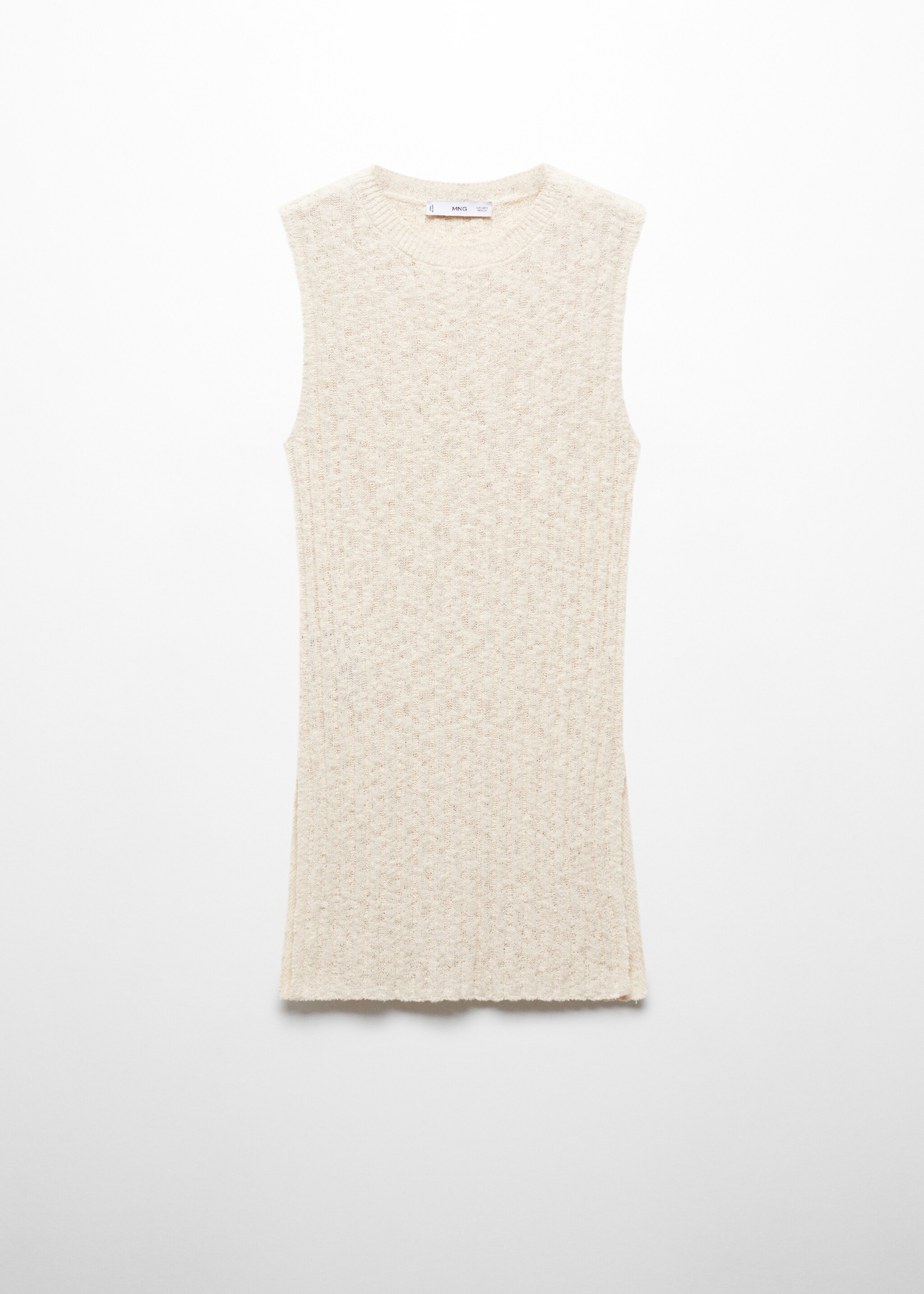 Ribbed knitted top with slits - Article without model