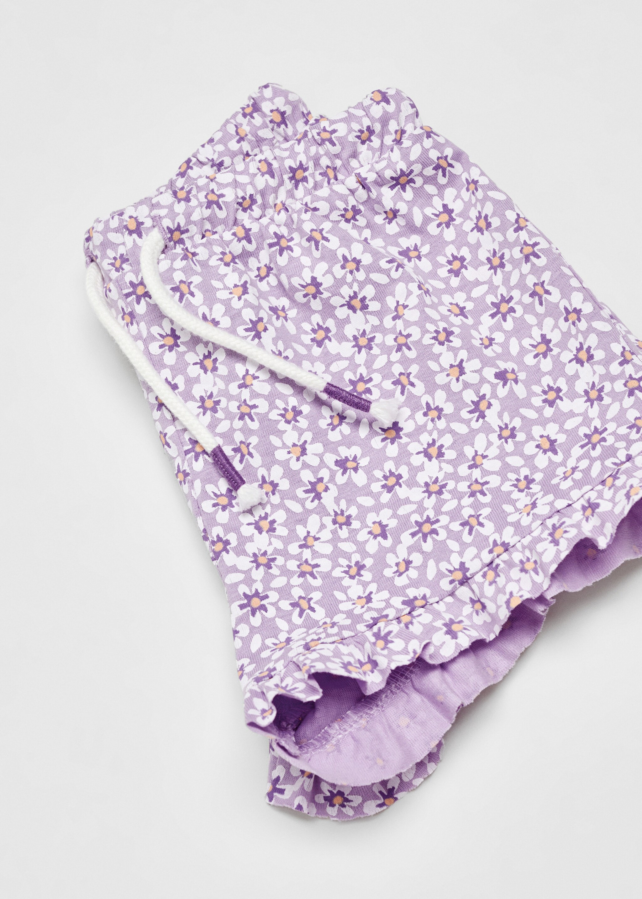 Shorts algodón flores - Detalle del artículo 0, Lila. Ref: 67047130-00.