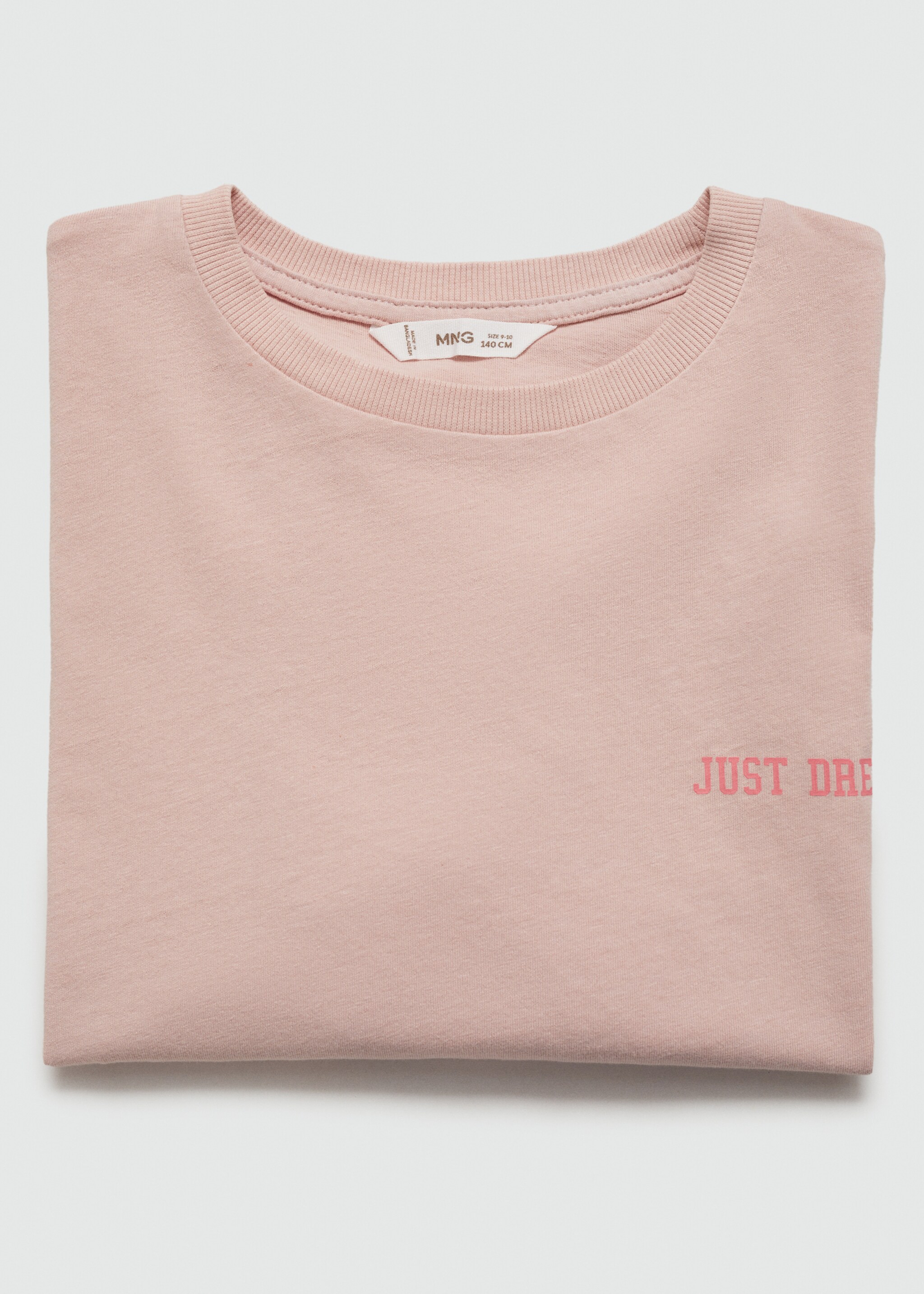 Printed cotton-blend T-shirt - Details of the article 8, Pink. Ref: 67047134-00.