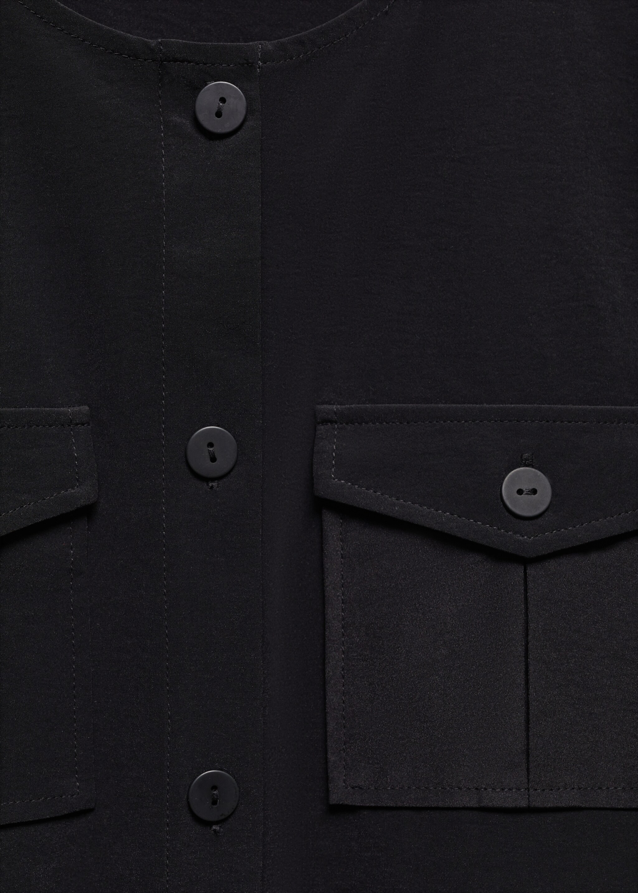 Dress with bow and pocket detail - Details of the article 8, Black. Ref: 67047136-00.