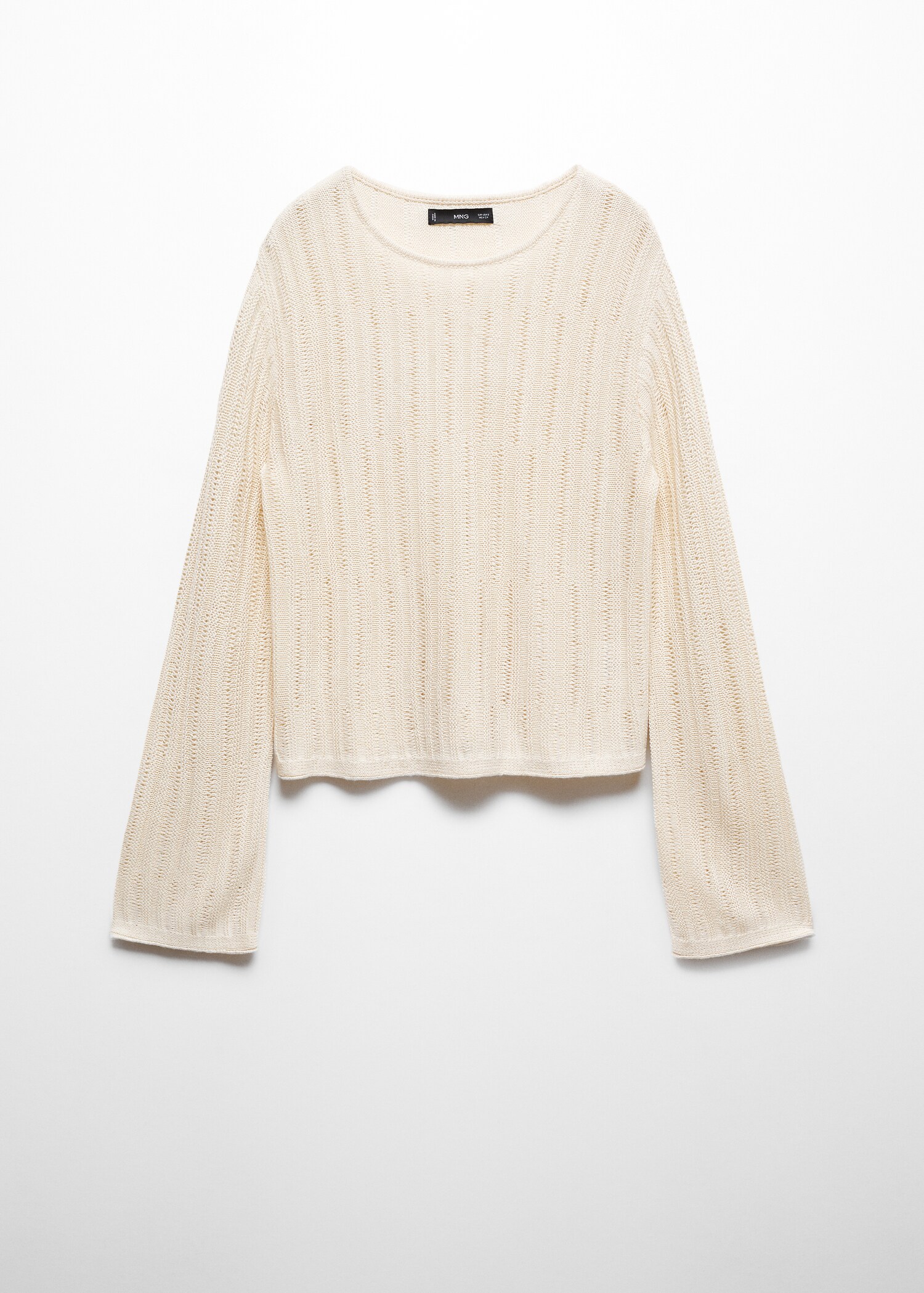 Flared-sleeve unstitched sweater - Article without model