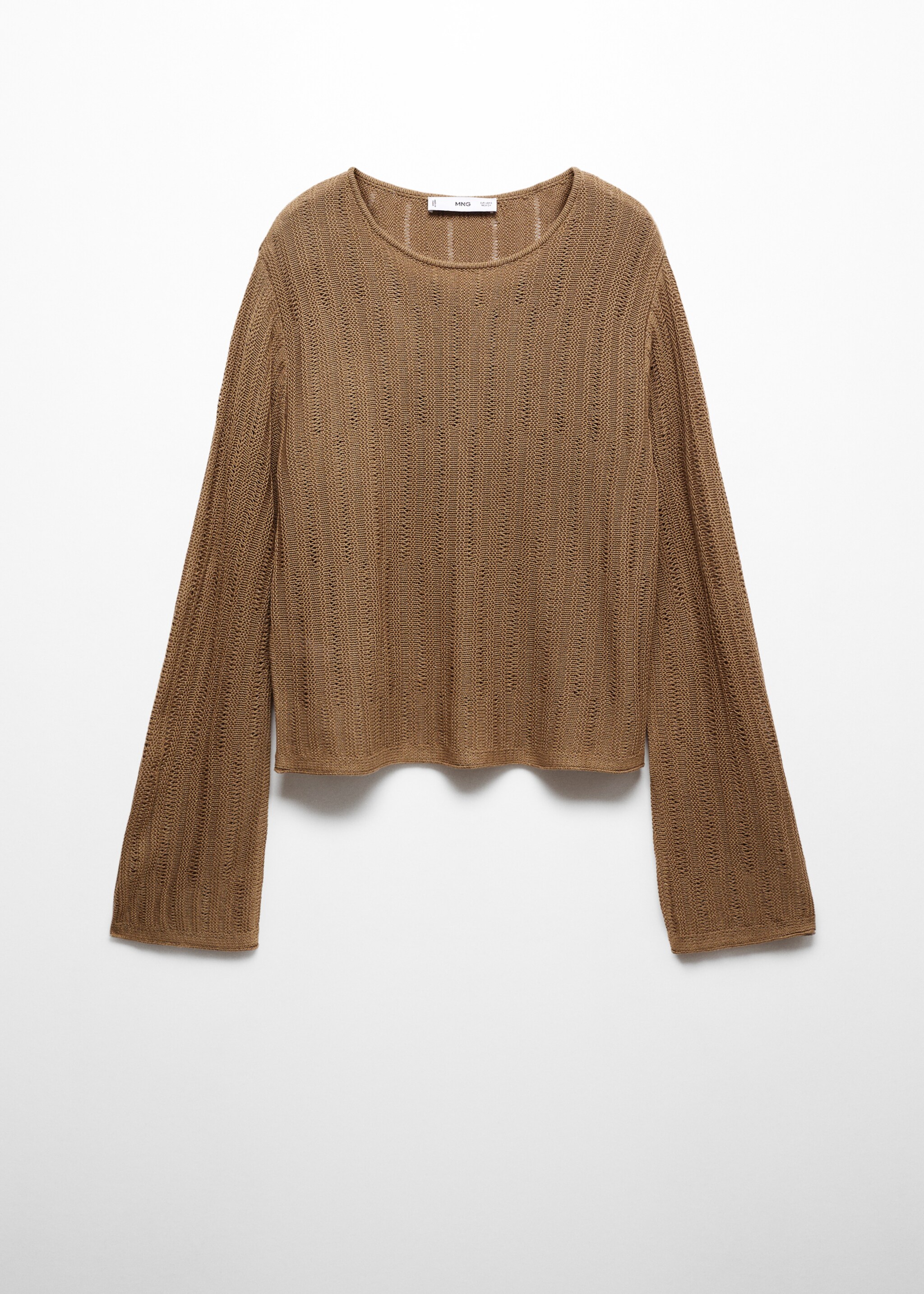 Flared-sleeve unstitched sweater - Article without model