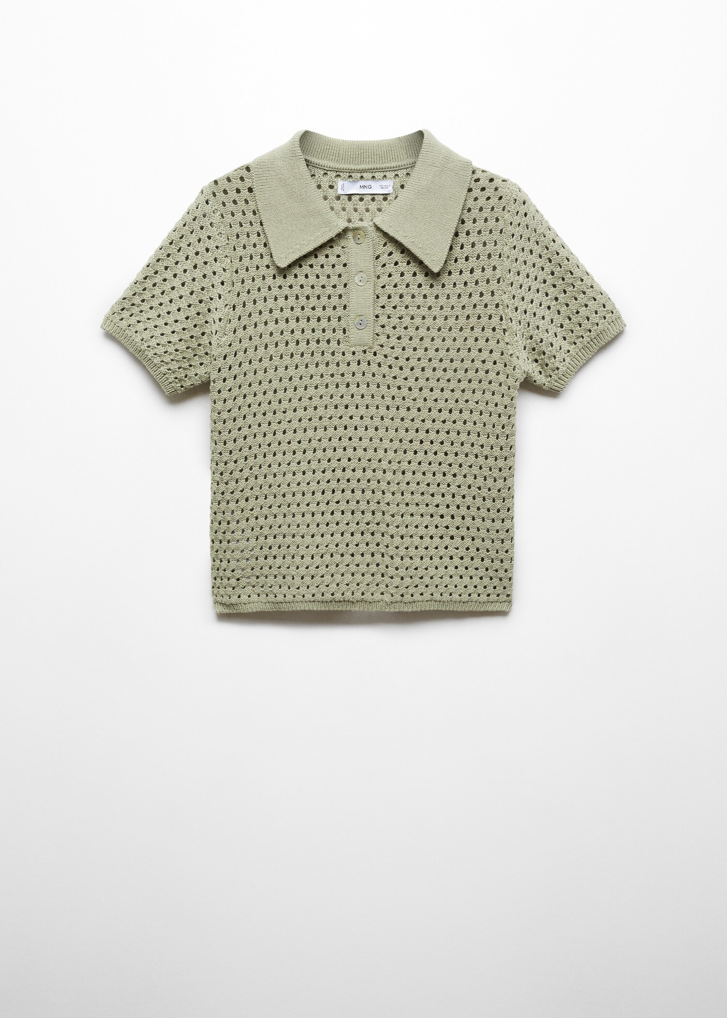 Poloshirt mit Lochmuster - Artikel ohne Model