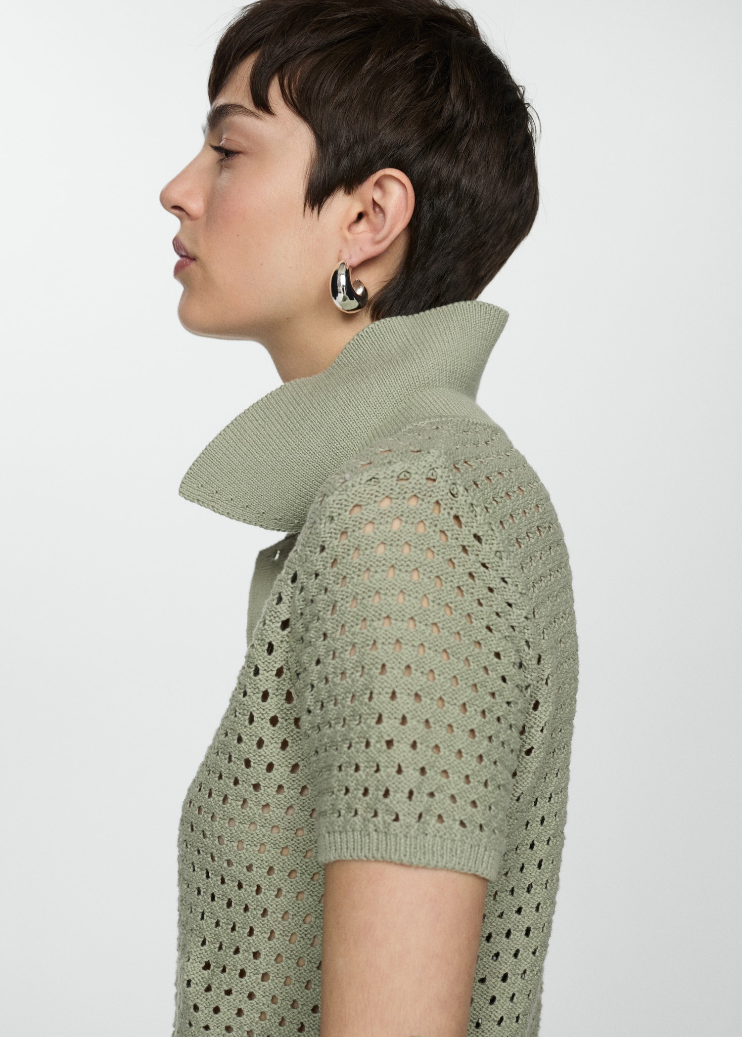 Poloshirt mit Lochmuster - Detail des Artikels 1