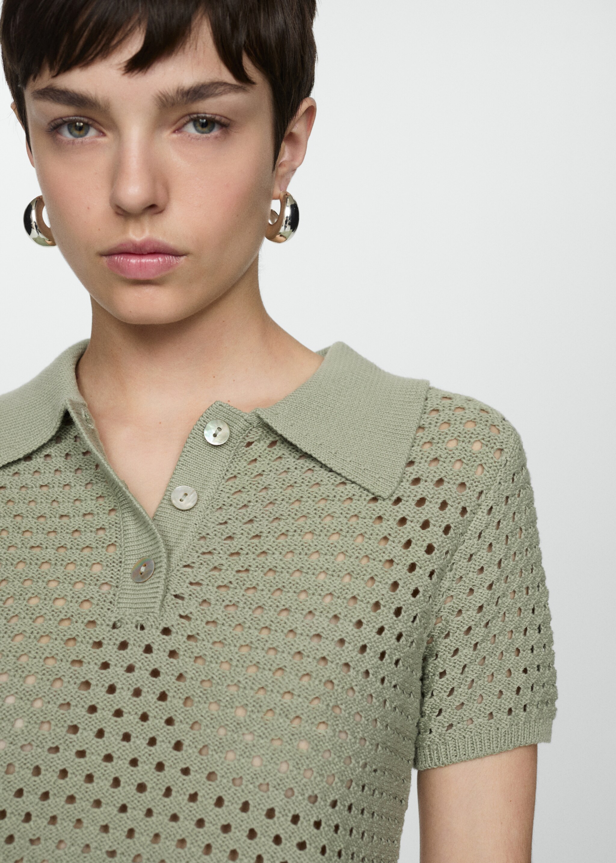 Poloshirt mit Lochmuster - Detail des Artikels 6