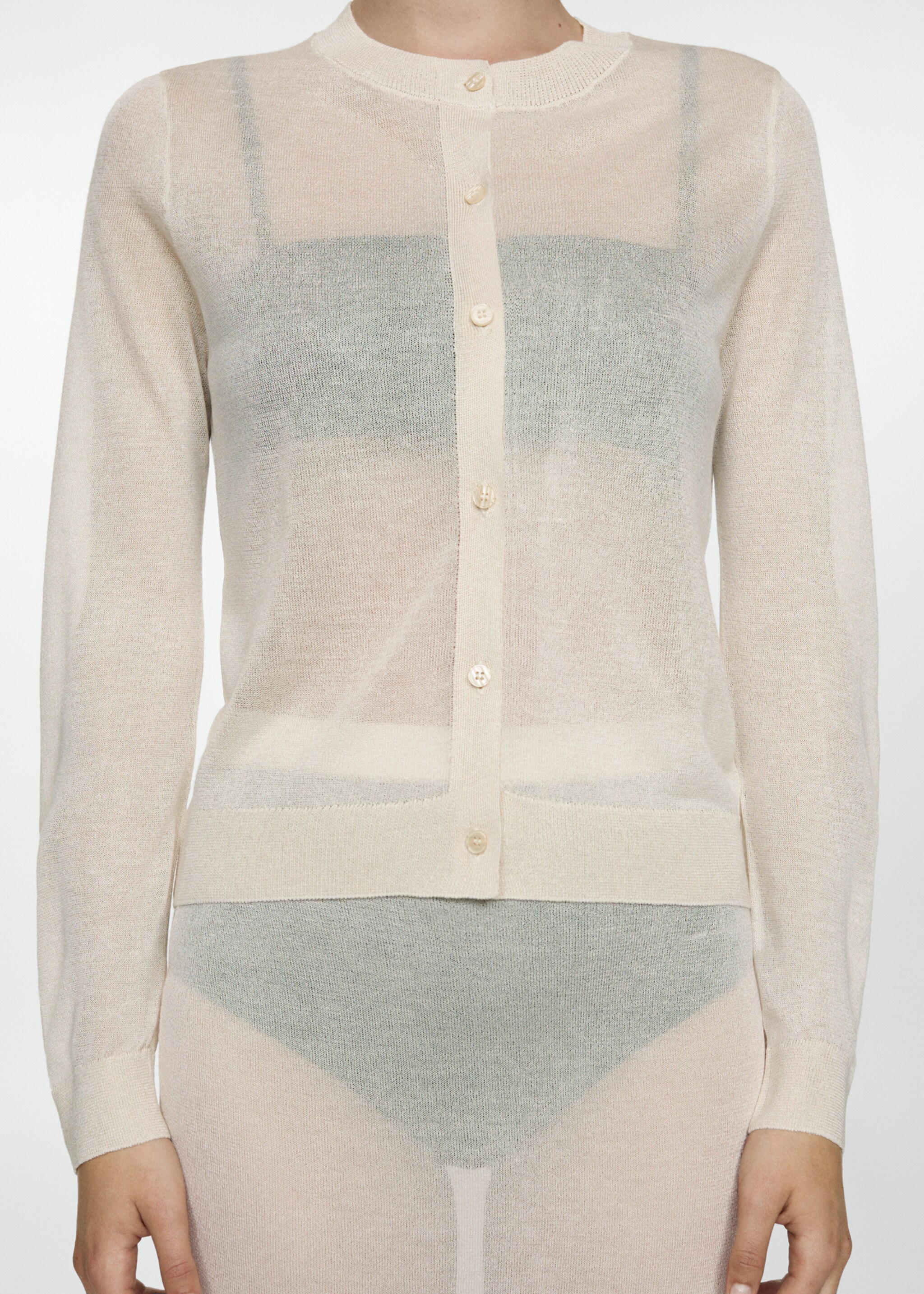 Semi-transparent knitted cardigan - Details of the article 6