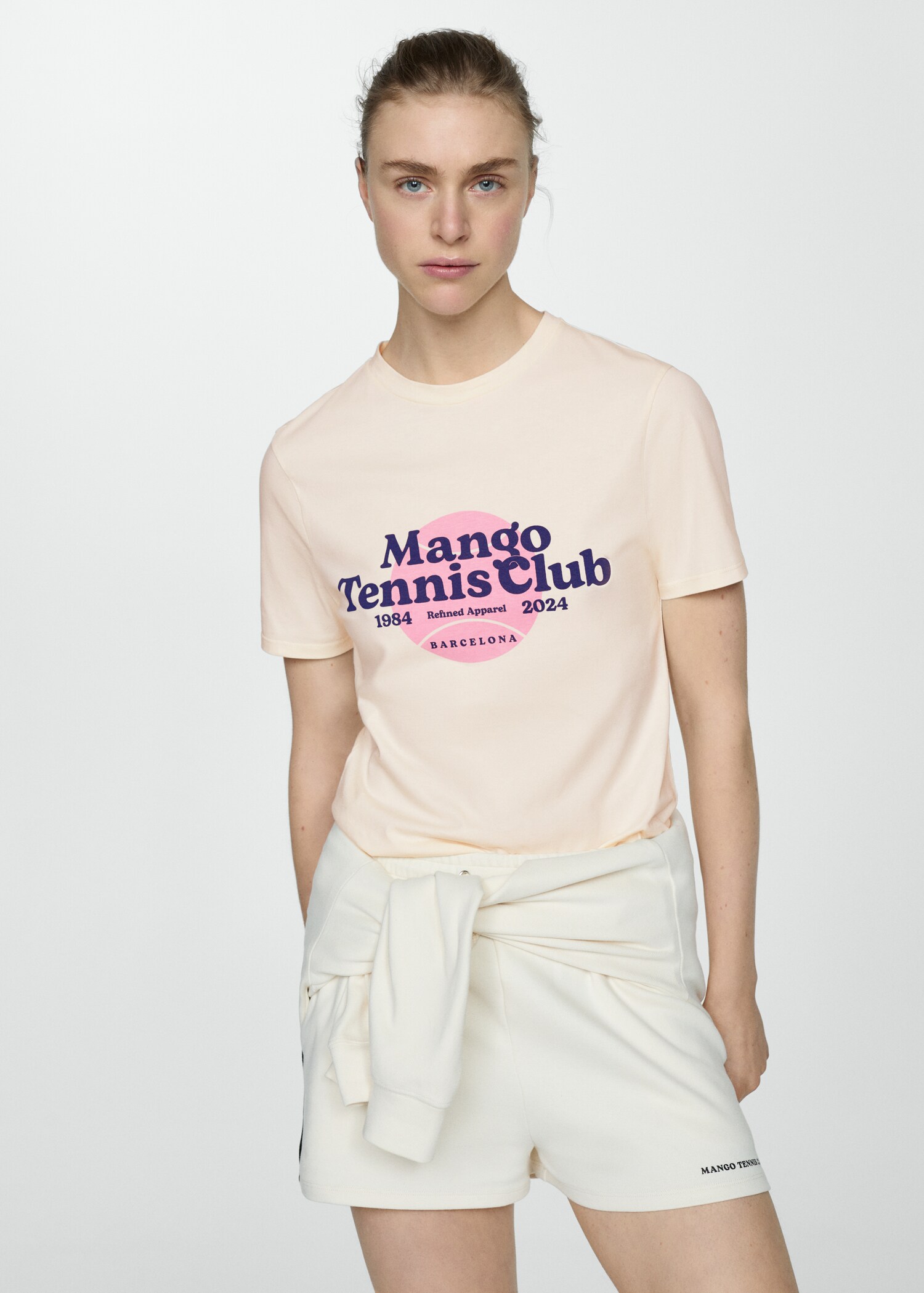 Camiseta 100% algodón mensaje estampado - Plano medio