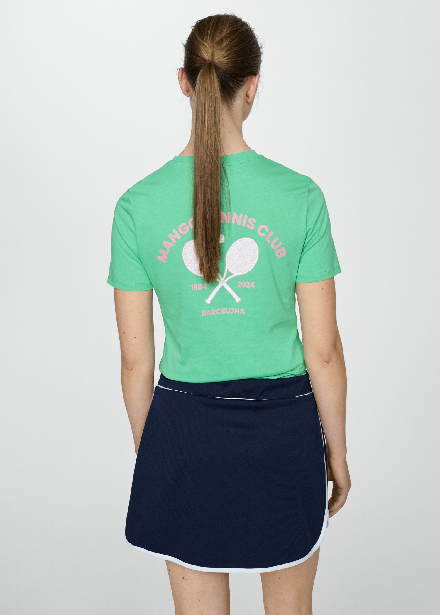 Camiseta 100% algodón mensaje estampado - Reverso del artículo
