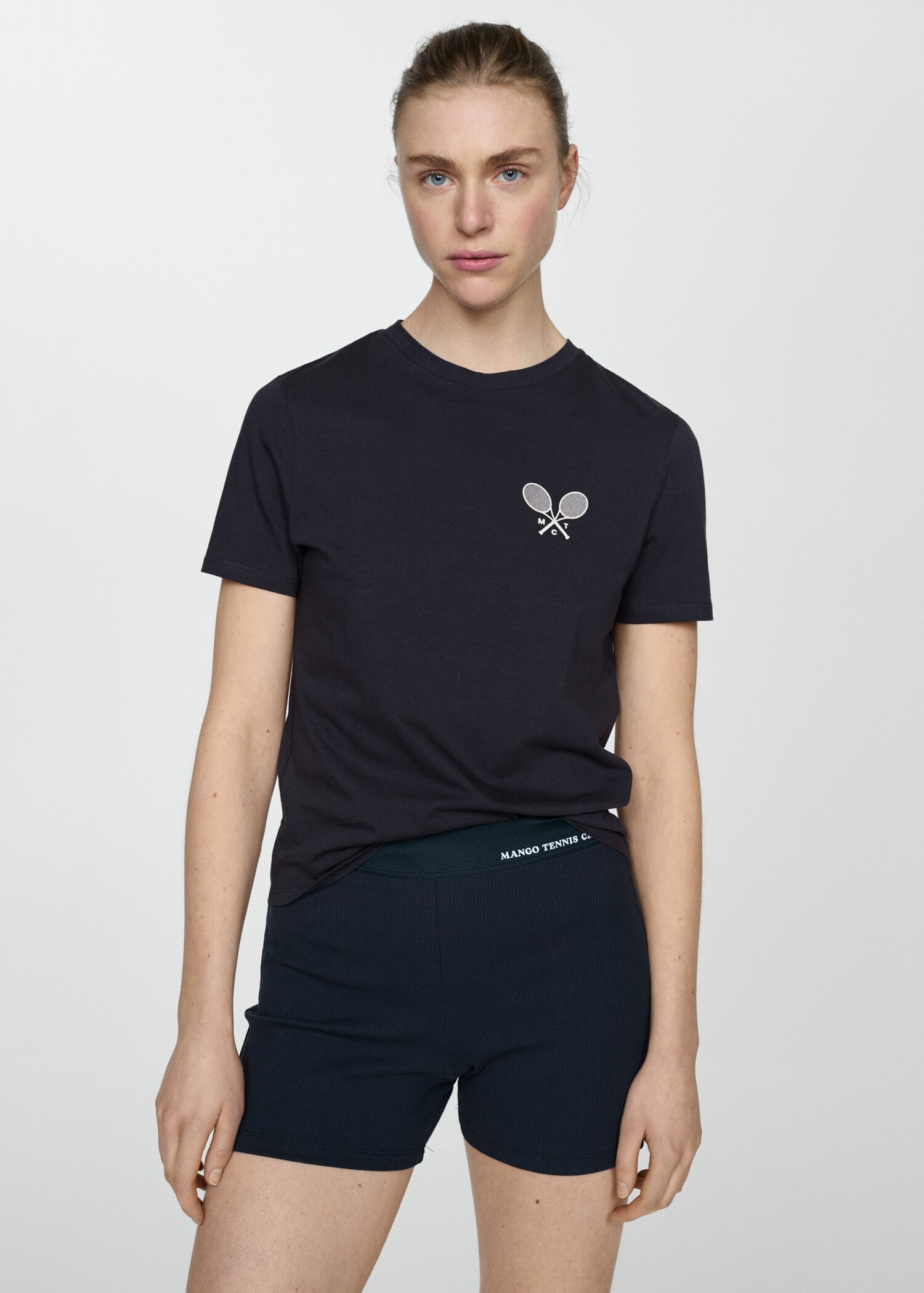 Camiseta 100% algodón mensaje estampado - Plano medio