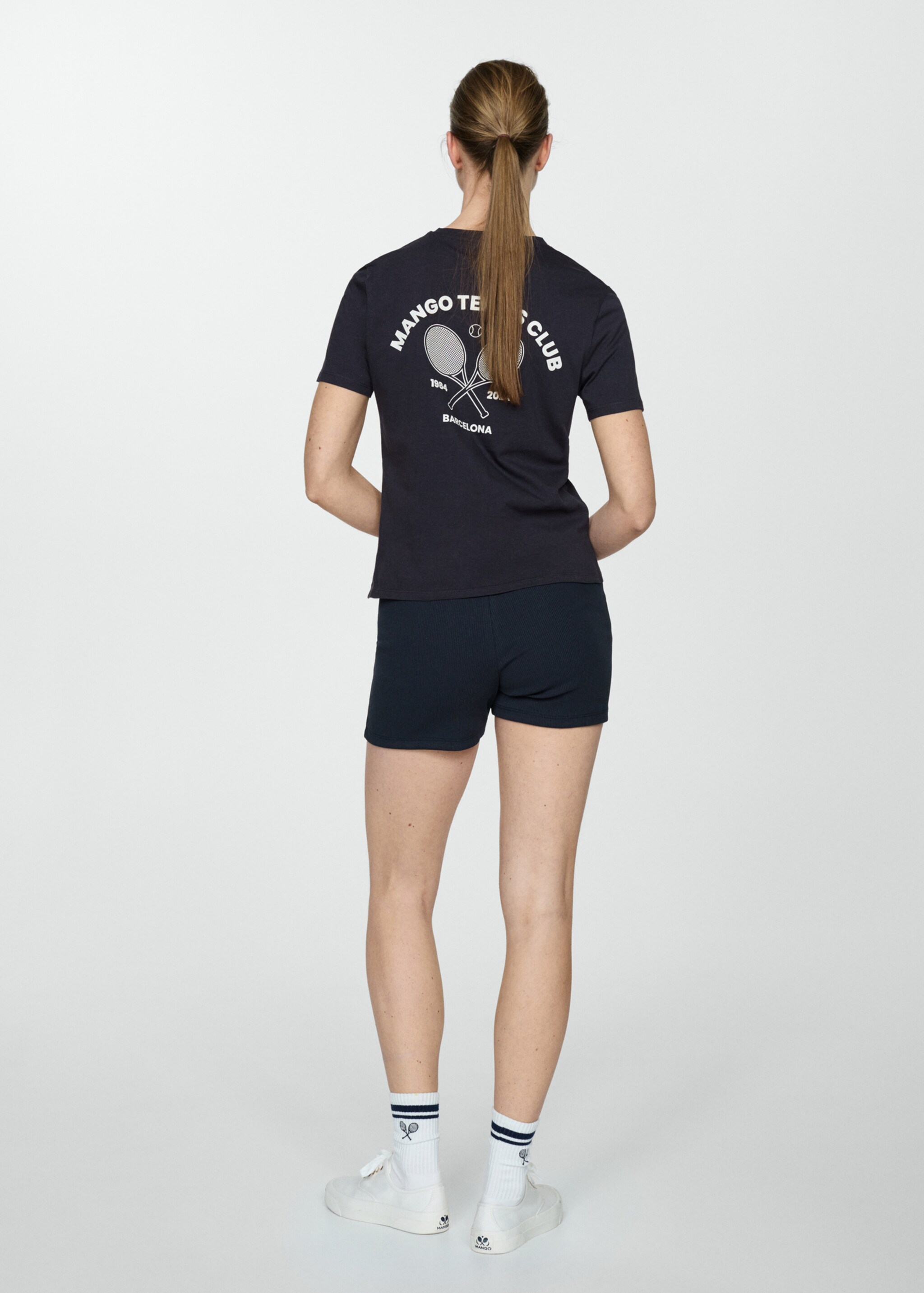 100% cotton t-shirt with printed message - Reverse of the article