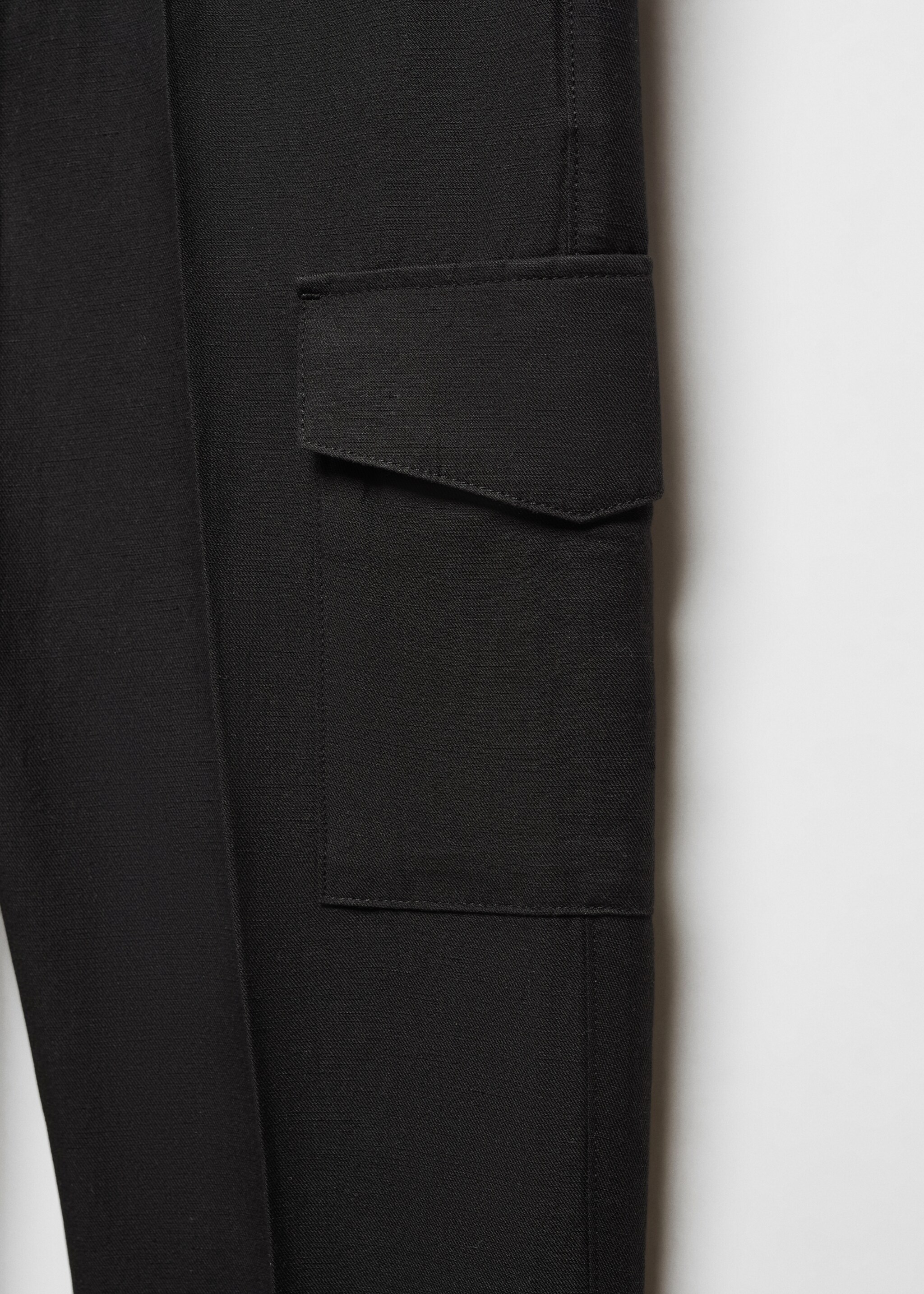 Linen-blend cargo trousers - Details of the article 8