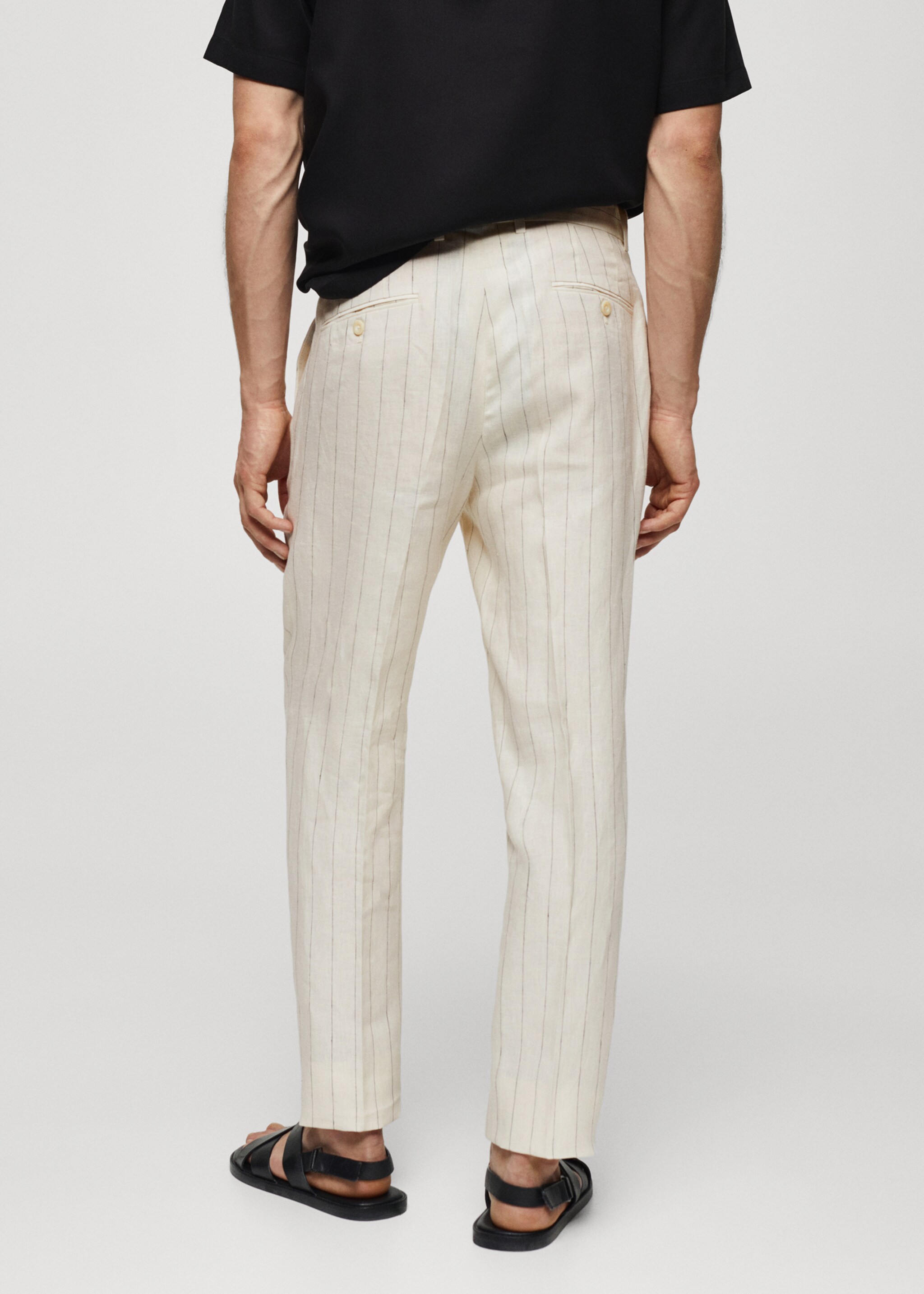 Slim-fit pinstripe trousers - Reverse of the article